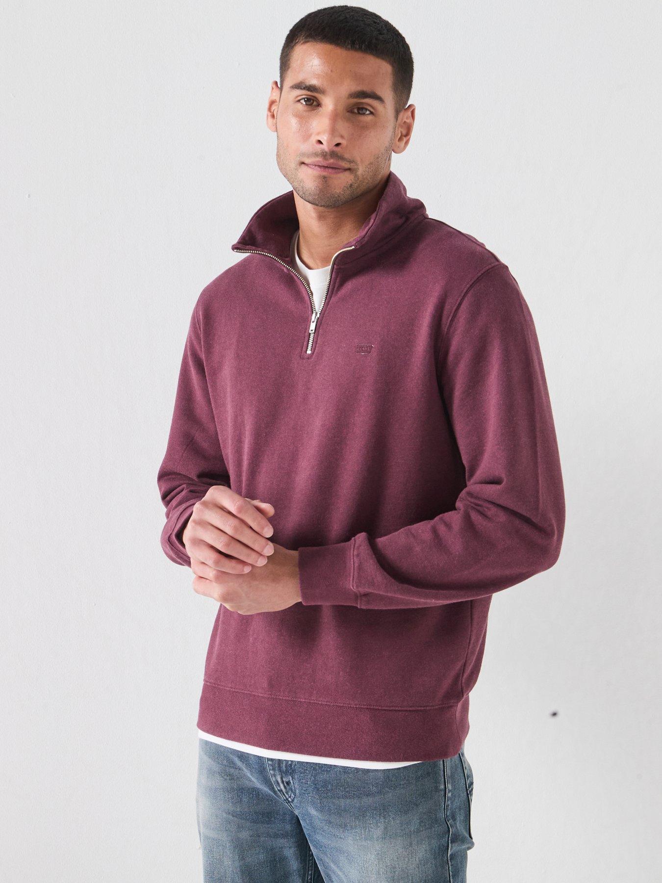 Levi's Original Housemark Quarter-zip Pullover Sweatshirt - Red