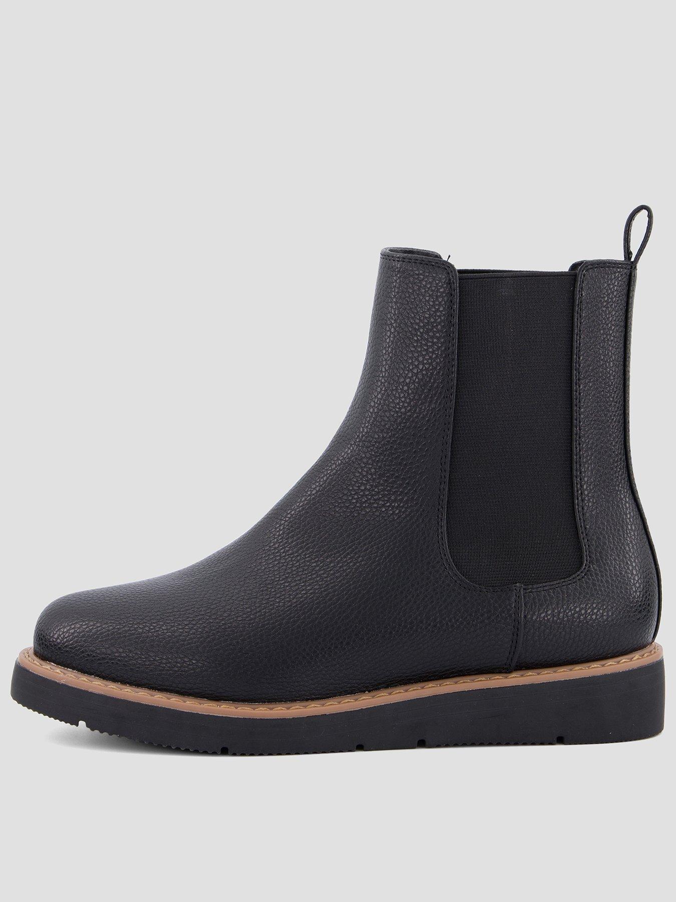 Image 1 of 7 of The Very Collection Wide Fit Flatform Chelsea Ankle Boot