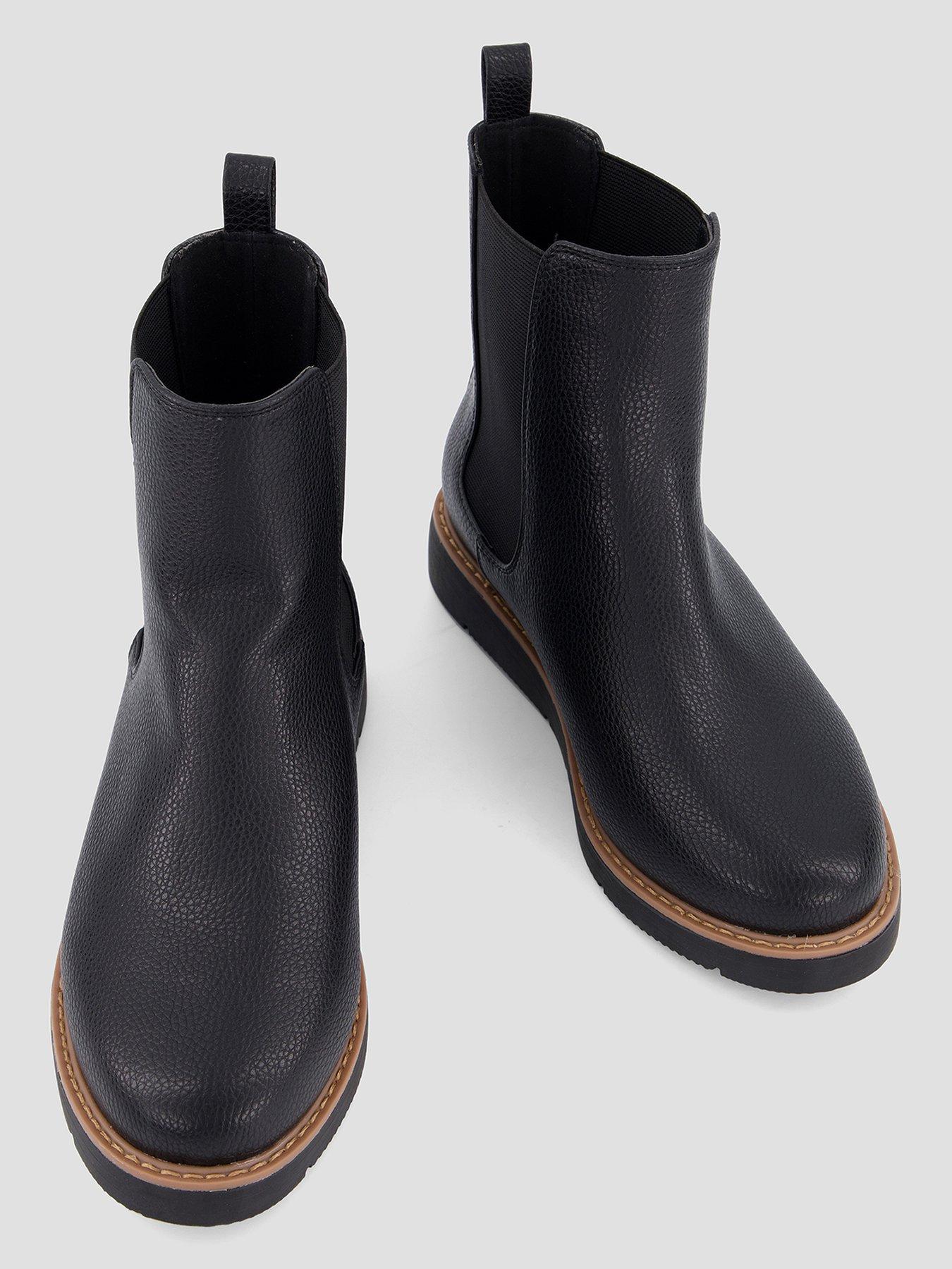 Image 3 of 7 of The Very Collection Wide Fit Flatform Chelsea Ankle Boot