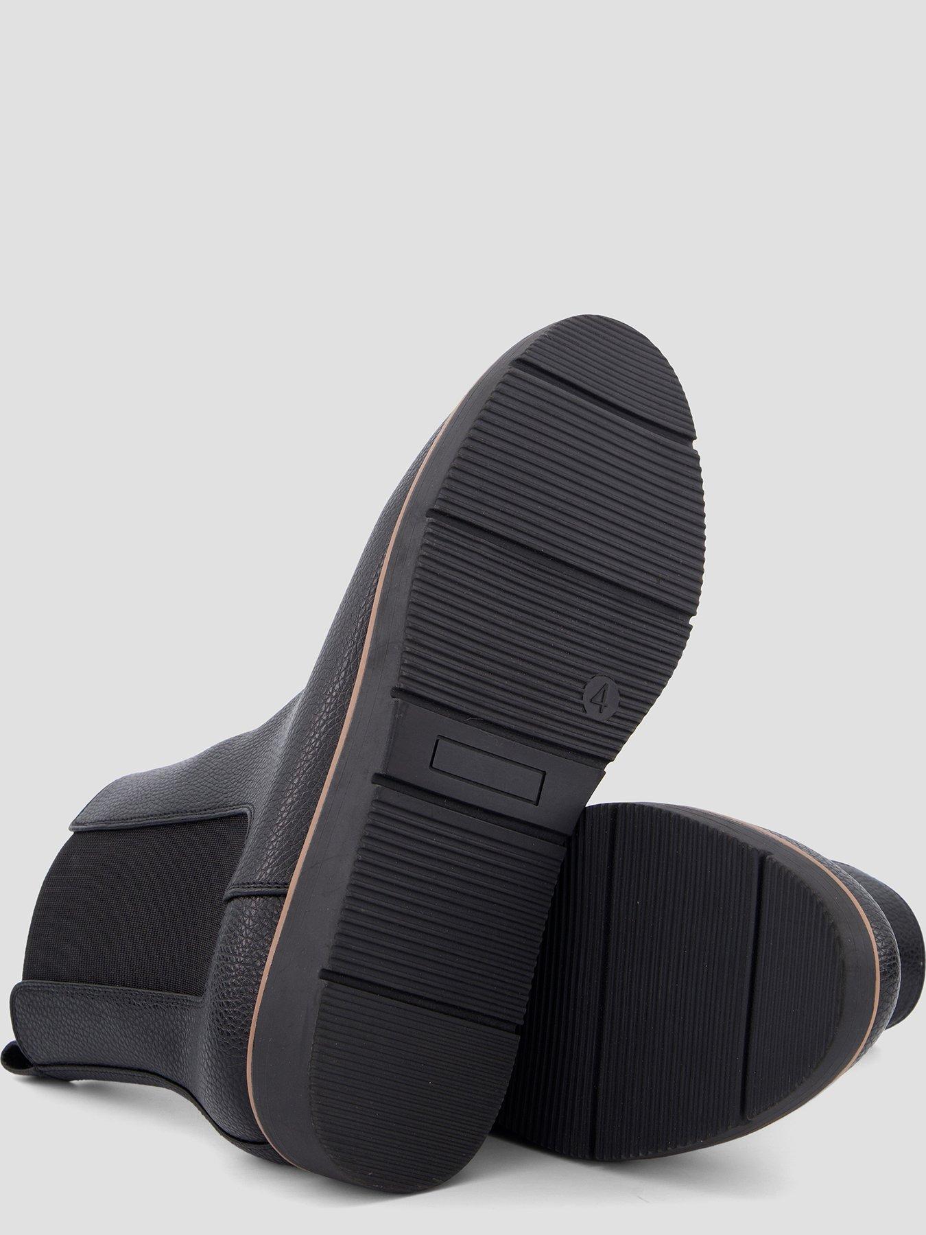 Image 4 of 7 of The Very Collection Wide Fit Flatform Chelsea Ankle Boot