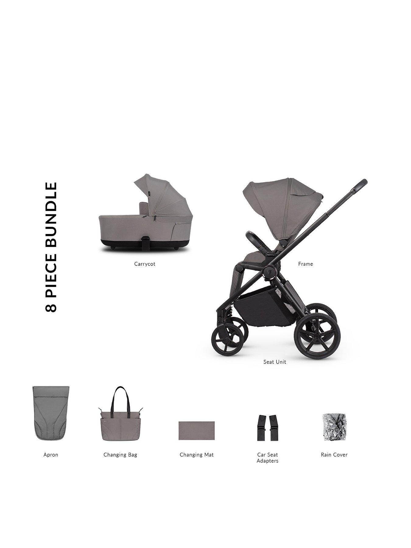 Venicci Claro 2 - 2in1 Pushchair Bundle Inc. Adapters - Fog