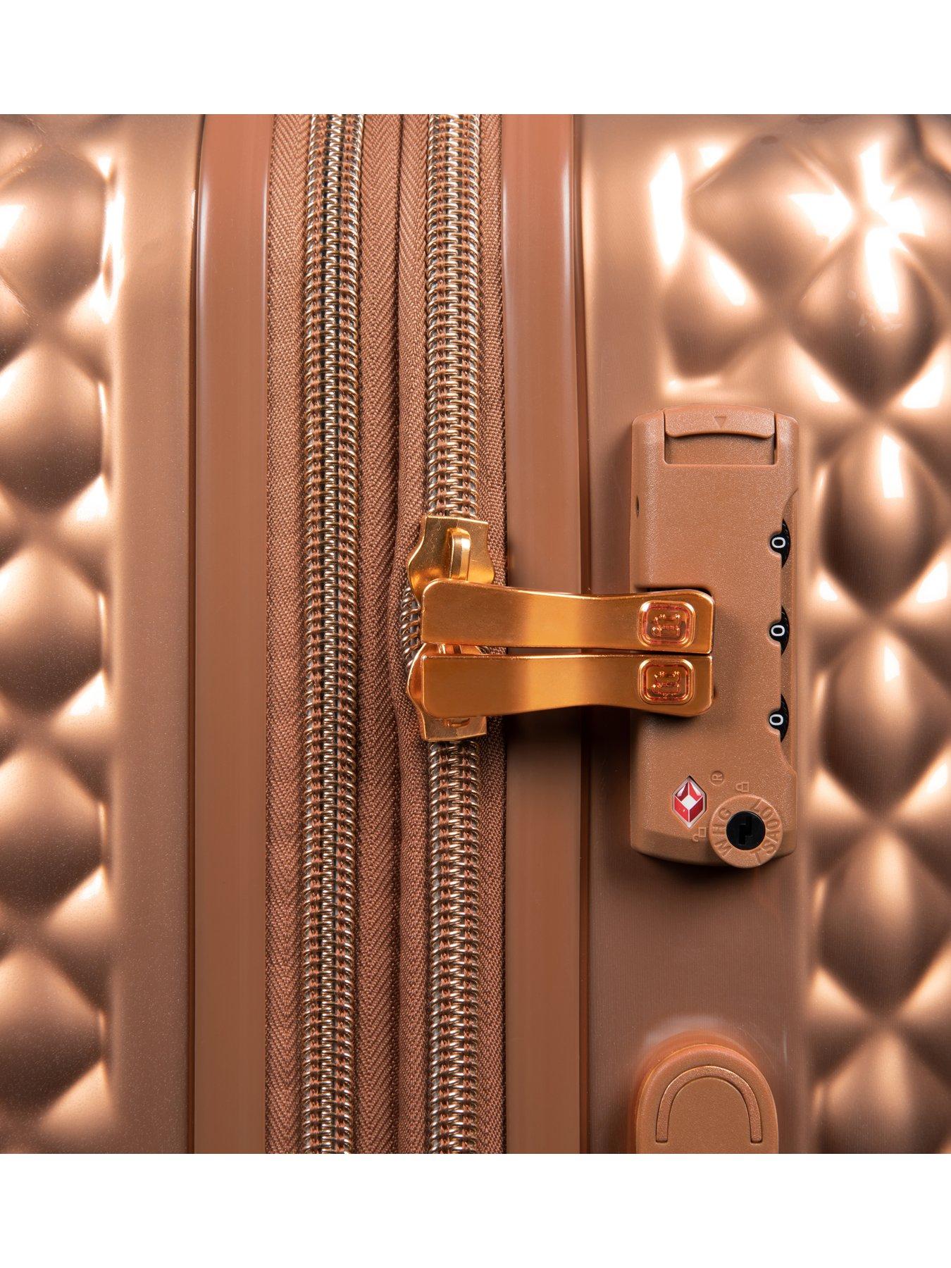 Image 5 of 7 of it Luggage Glitzy Metallic Copper Medium Suitcase