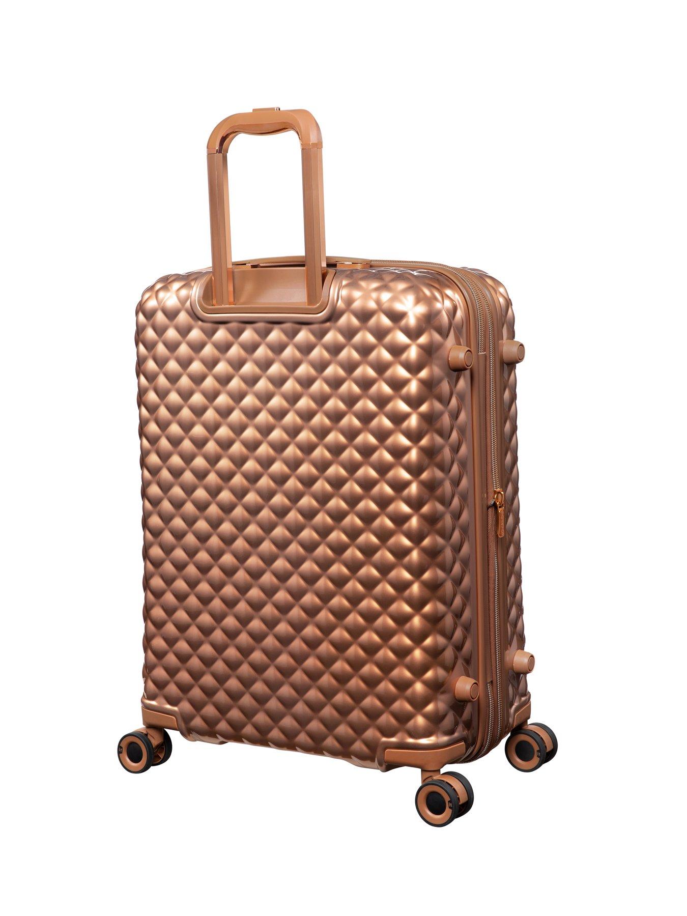 Image 3 of 7 of it Luggage Glitzt Metallic Copper Cabin Suitcase
