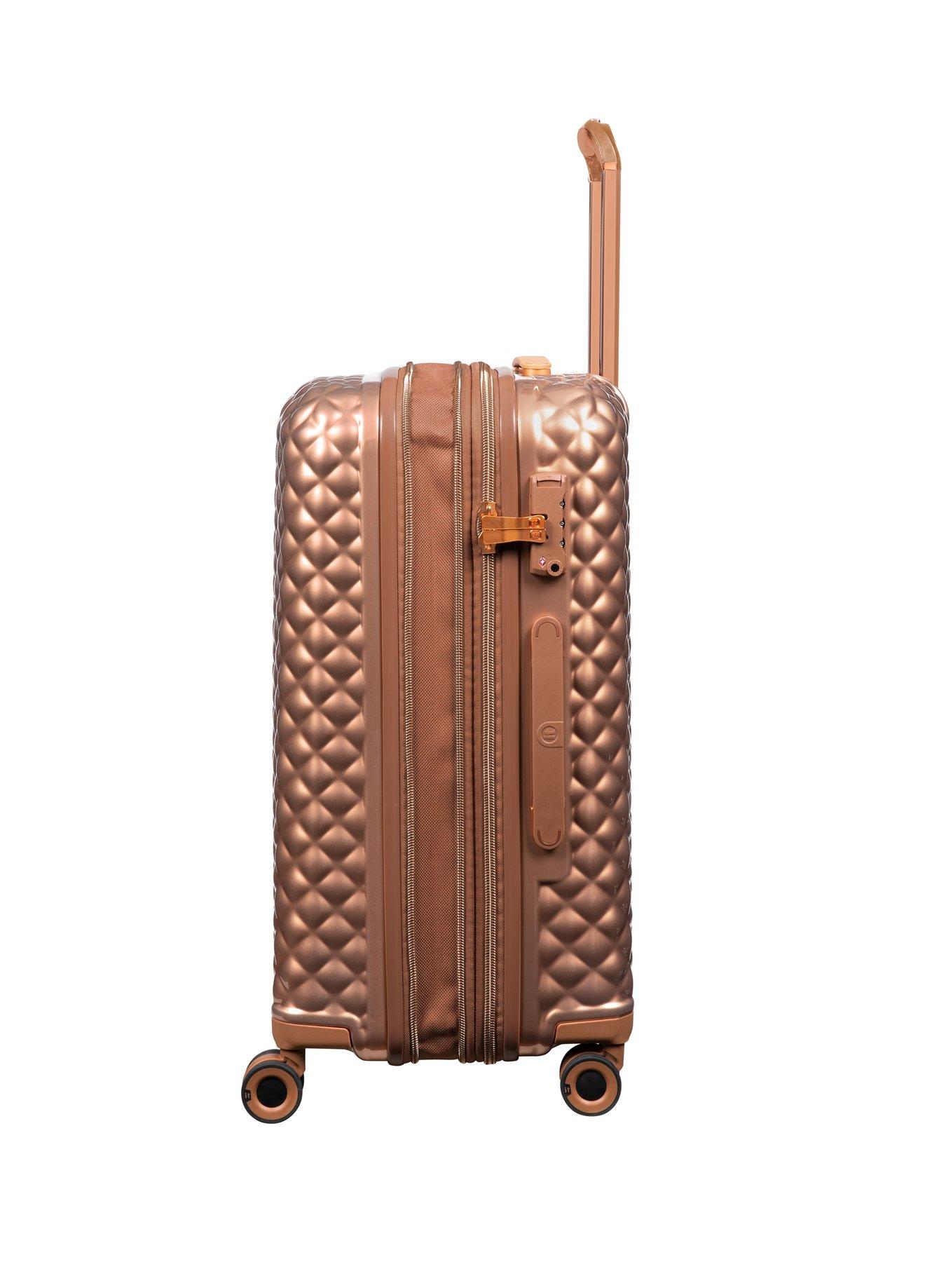 Image 4 of 7 of it Luggage Glitzt Metallic Copper Cabin Suitcase
