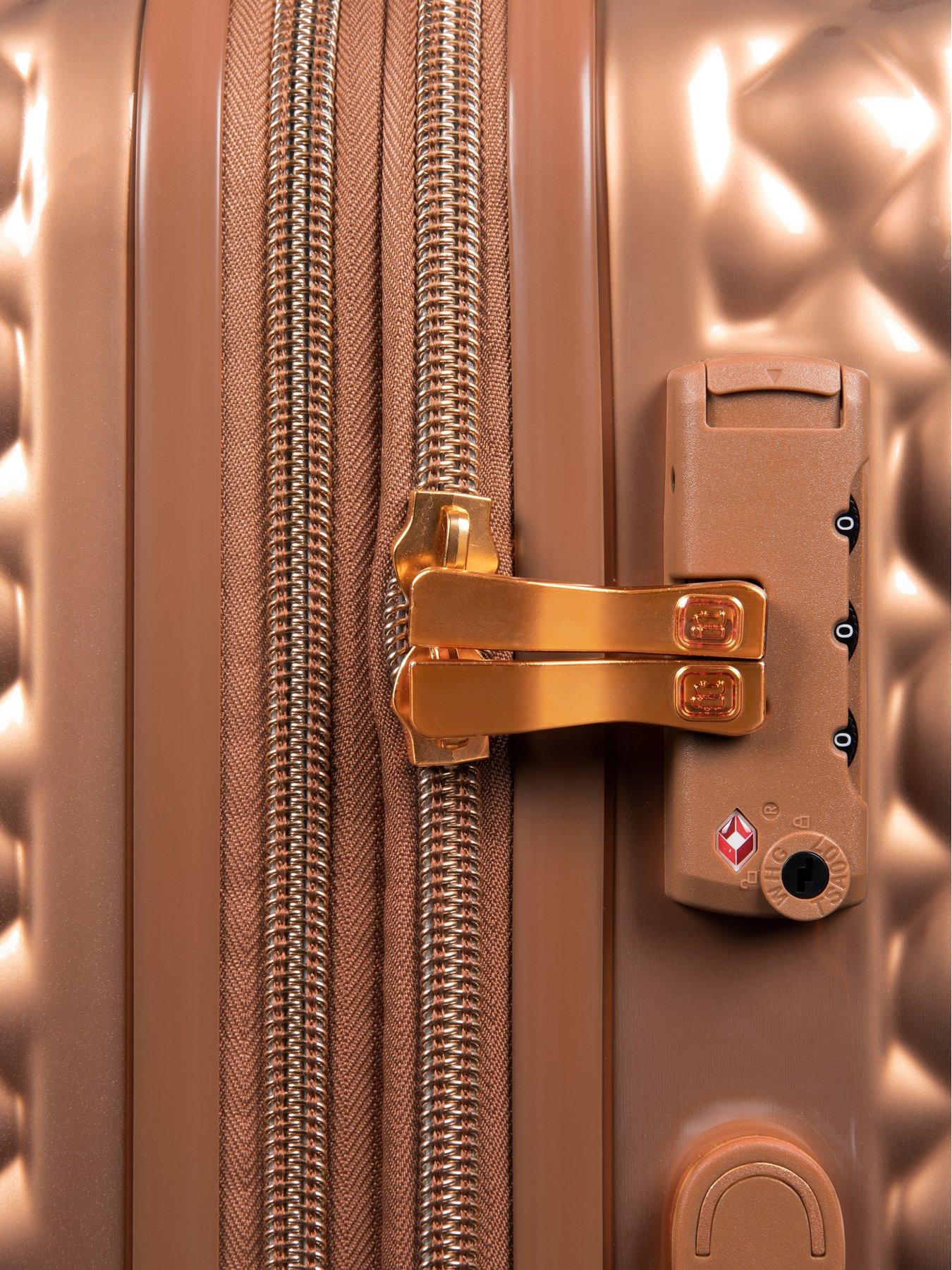 Image 5 of 7 of it Luggage Glitzt Metallic Copper Cabin Suitcase