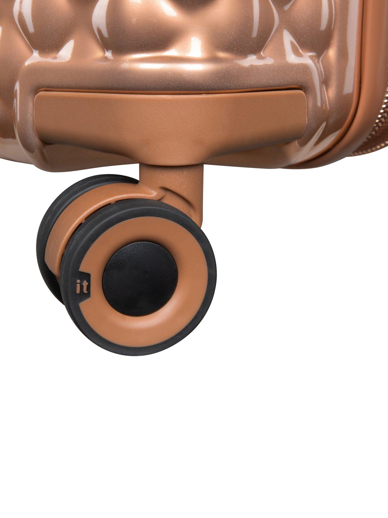 Image 6 of 7 of it Luggage Glitzt Metallic Copper Cabin Suitcase