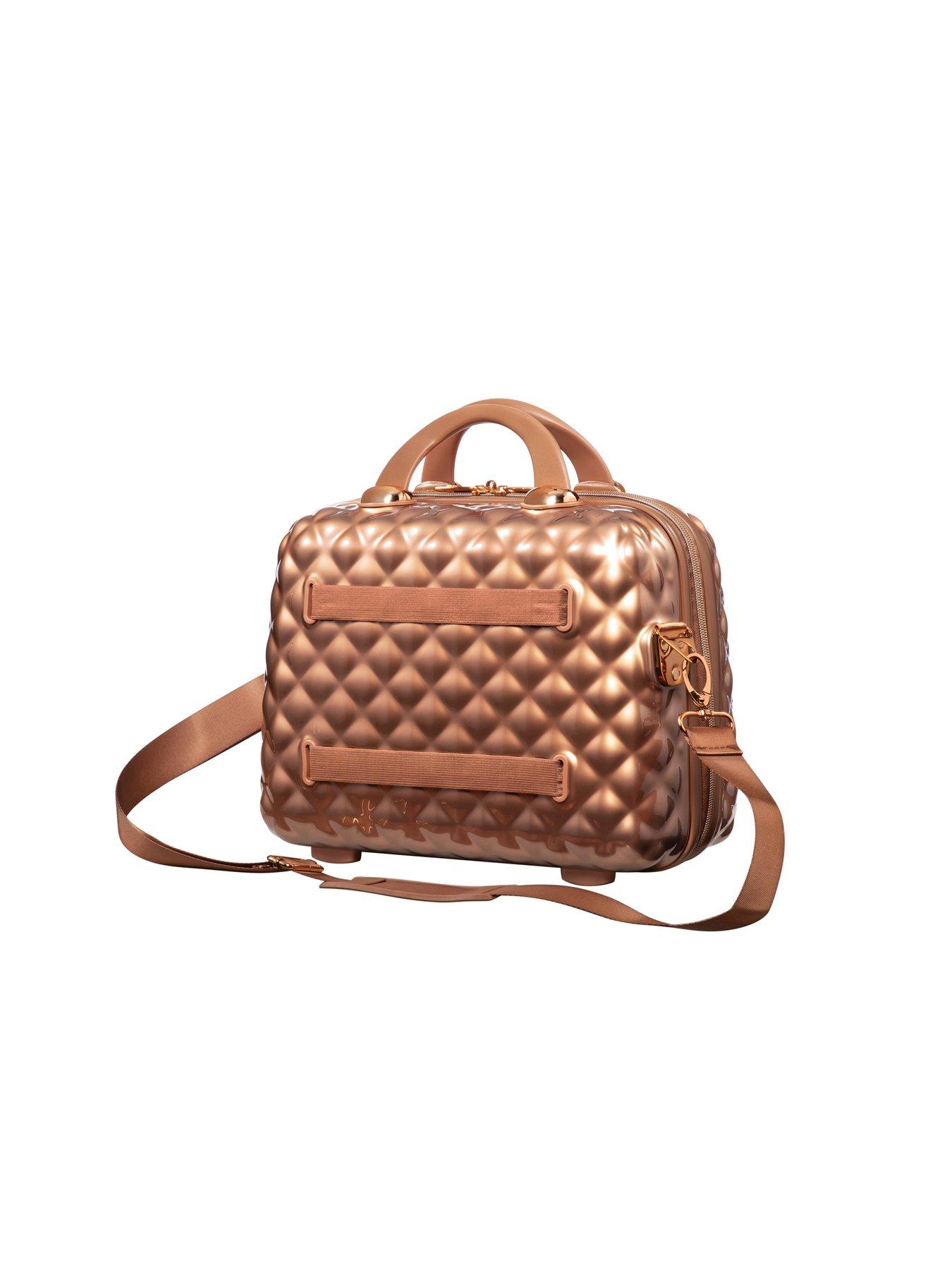 Image 2 of 7 of it Luggage Glitzy Metallic Copper Vanity Case