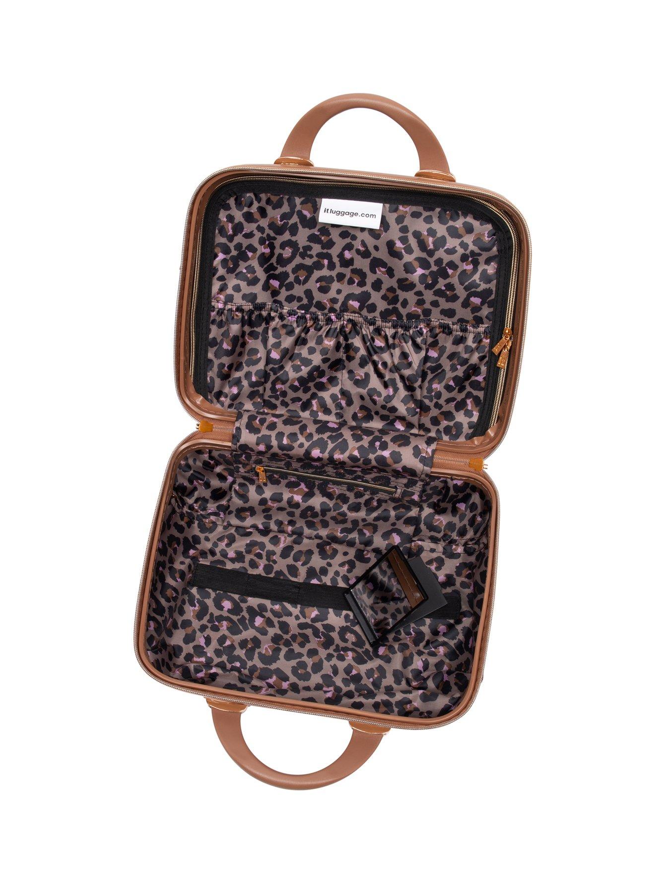 Image 7 of 7 of it Luggage Glitzy Metallic Copper Vanity Case