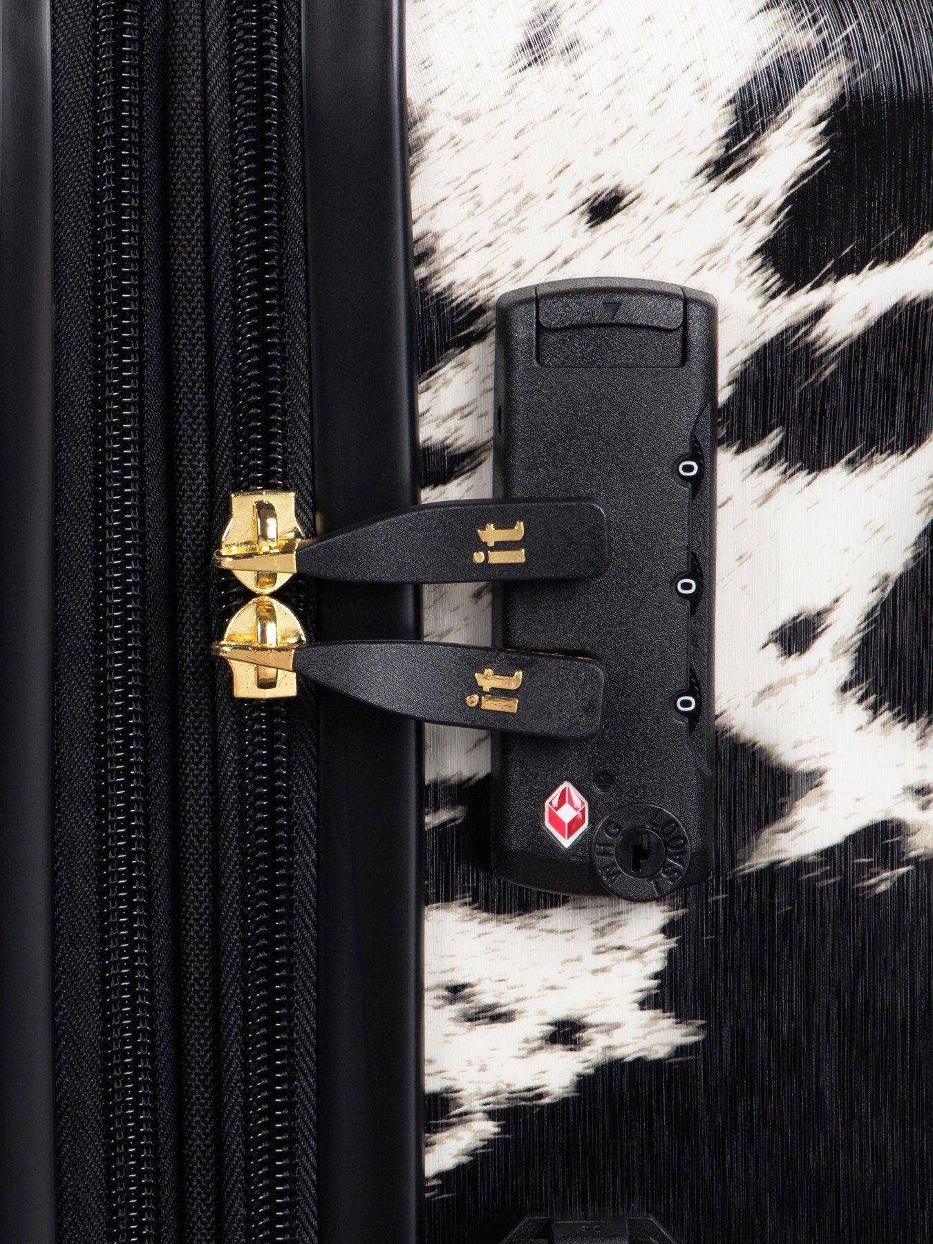 Image 5 of 7 of it Luggage Sheen Textured Cow Large Suitcase