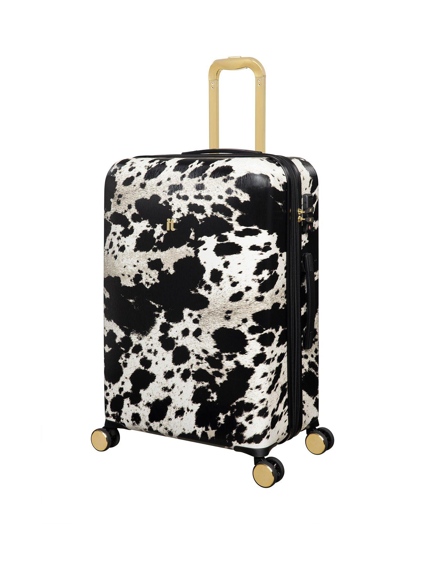 Image 1 of 7 of it Luggage Sheen Textured Cow Medium Suitcase