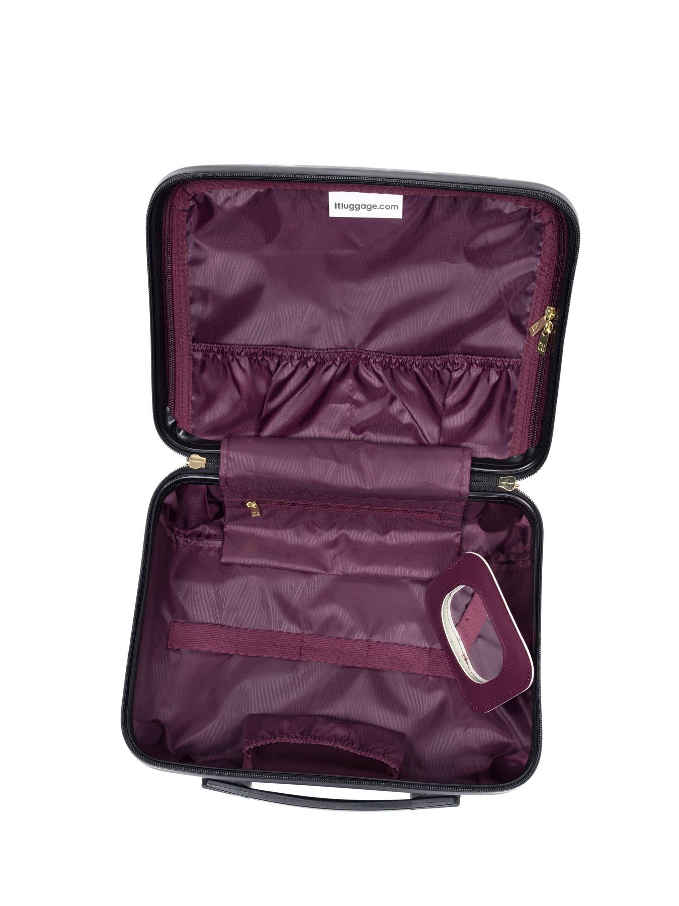 Image 5 of 5 of it Luggage Sheen Textured Cow Vanity Case