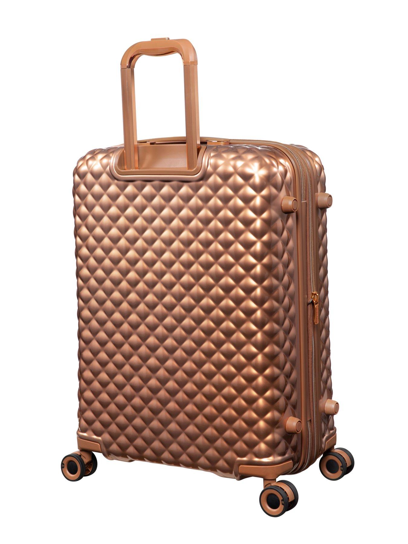 Image 3 of 7 of it Luggage Glitzy Metallic Copper Large Suitcase