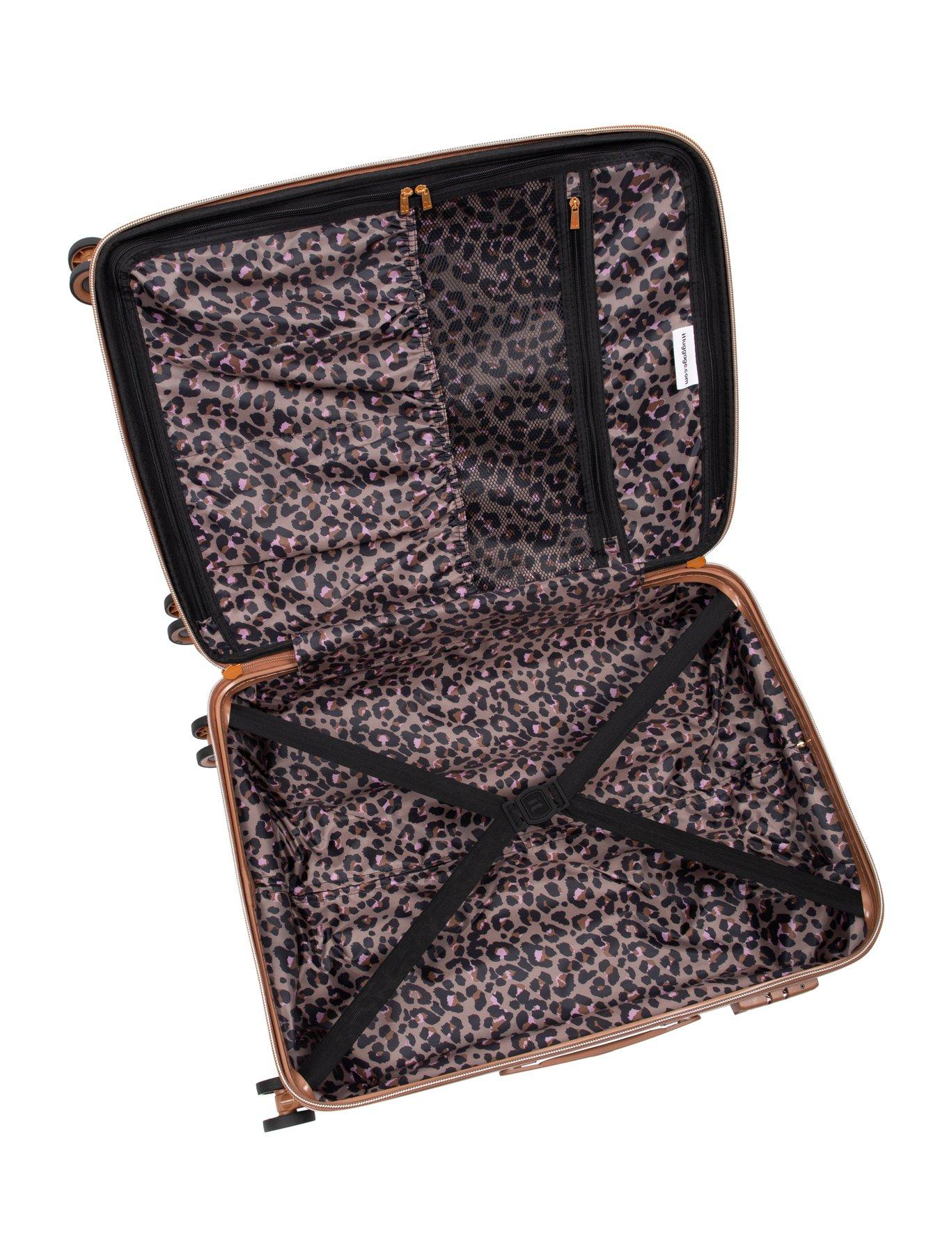 Image 7 of 7 of it Luggage Glitzy Metallic Copper Large Suitcase