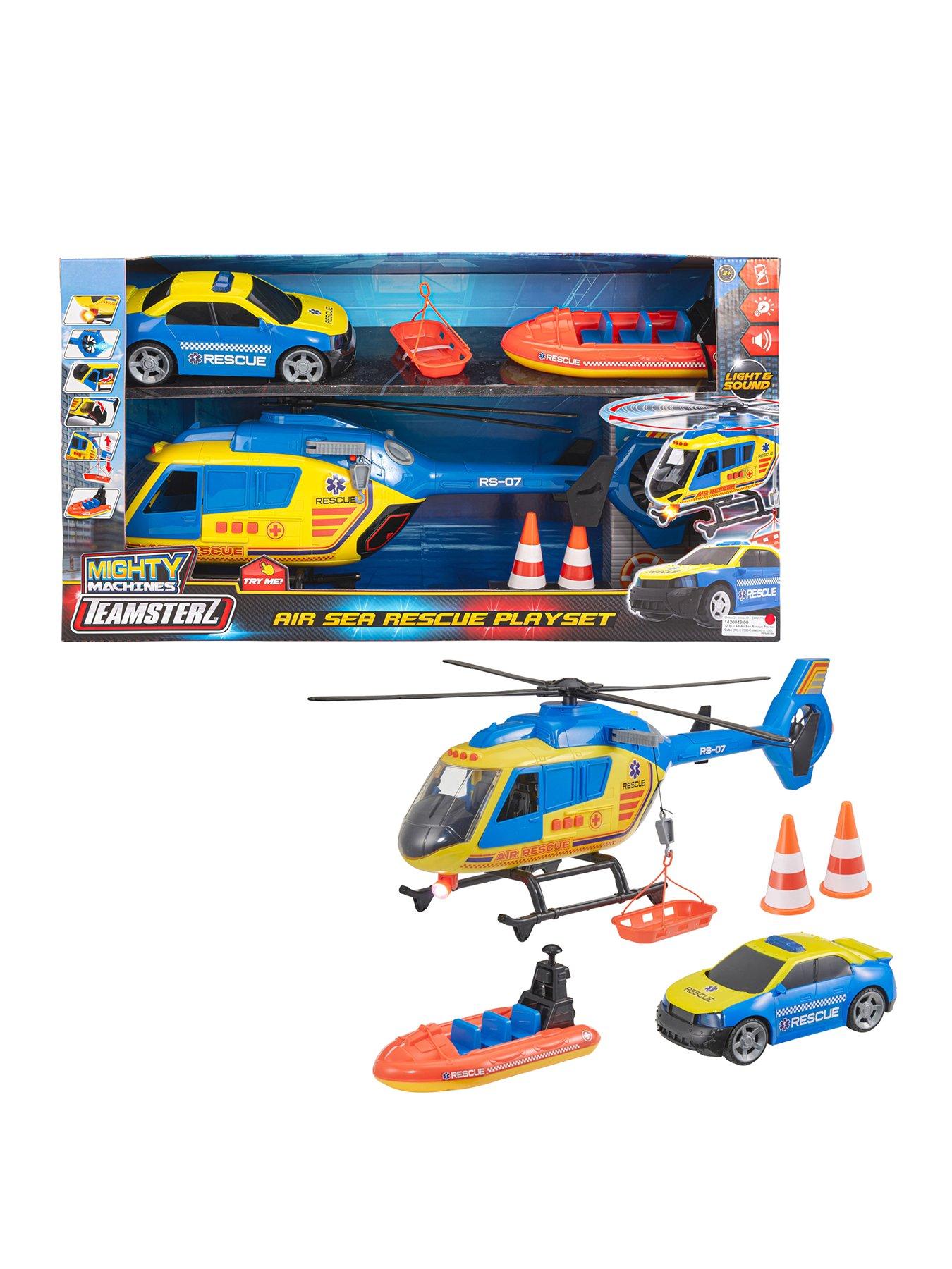 Teamsterz Mighty Machines Extra Large Light  &  Sound Air Sea Rescue Playset