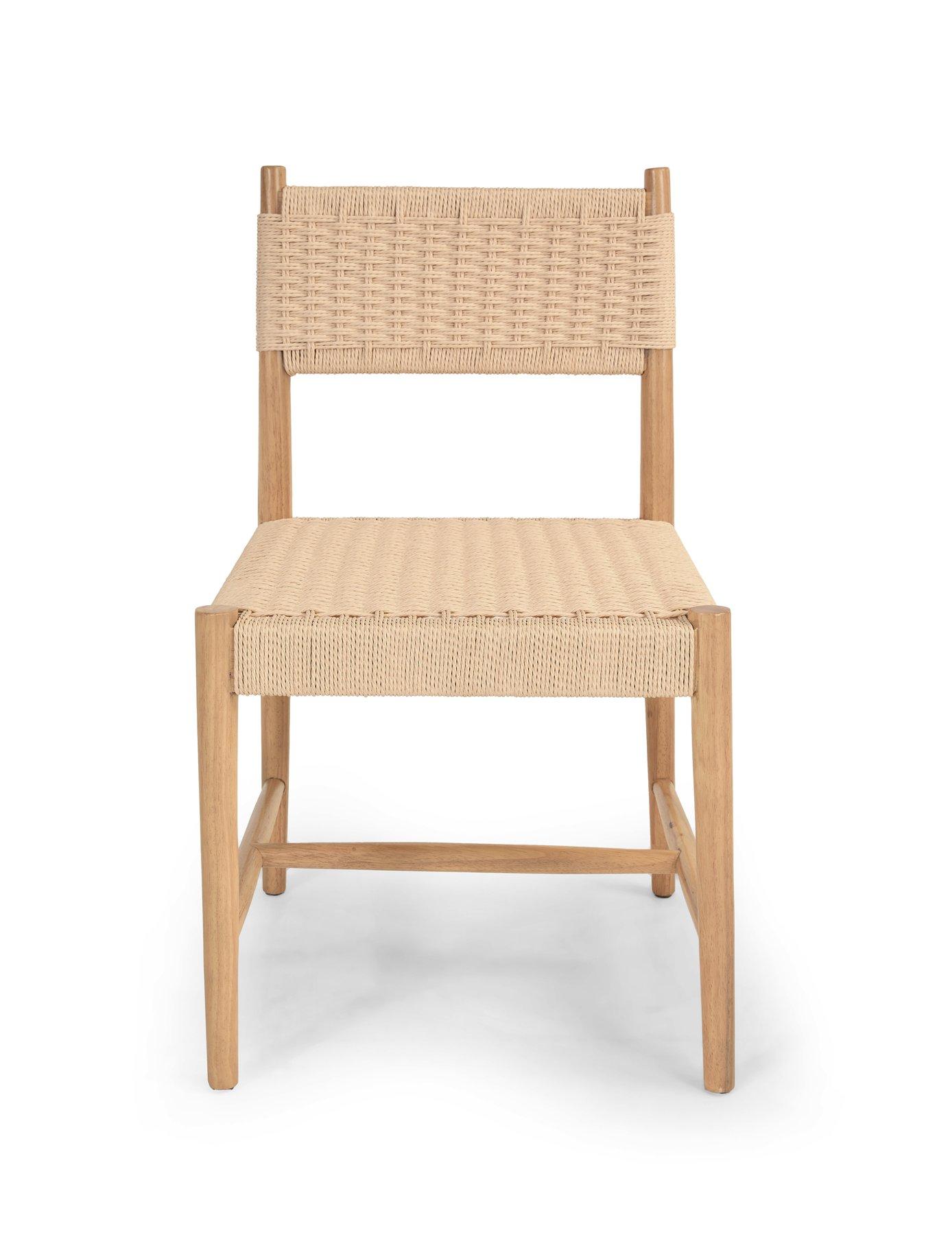 Image 3 of 7 of The Very Collection Fitz Woven Pair Of Dining Chairs