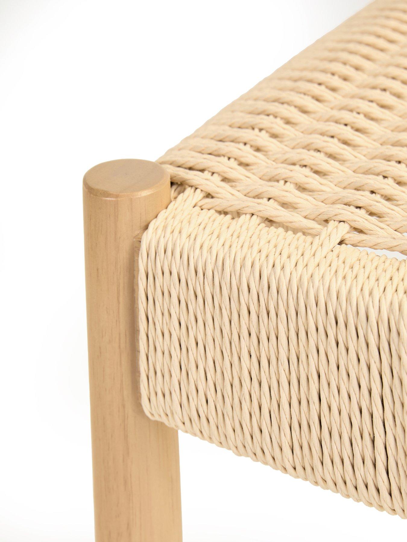 Image 6 of 7 of The Very Collection Fitz Woven Pair Of Dining Chairs