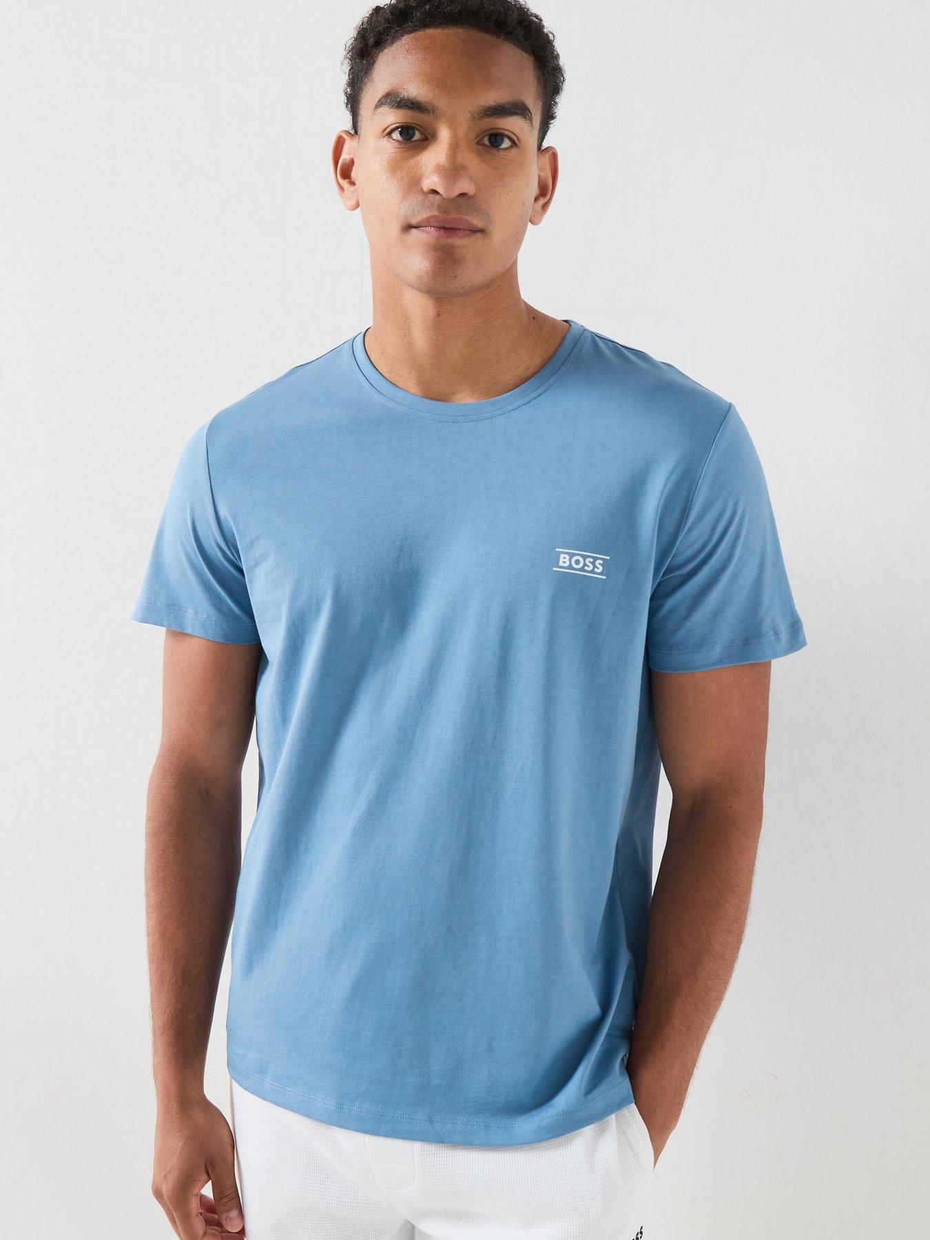 BOSS Boss Bodywear Tn365 Regular Fit Logo Lounge T-shirt - Light Blue