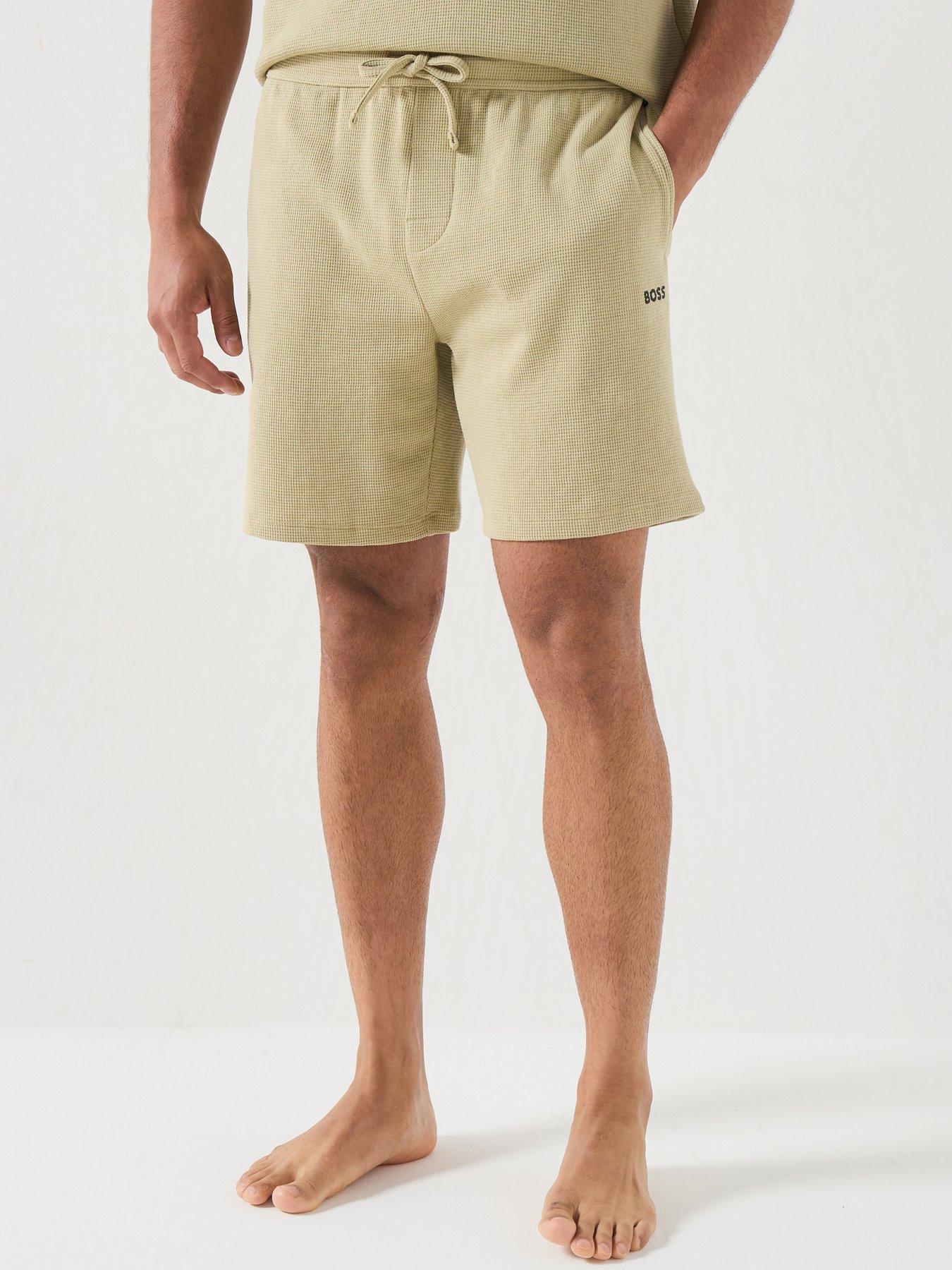 BOSS Waffle Loungewear Shorts - Light Green