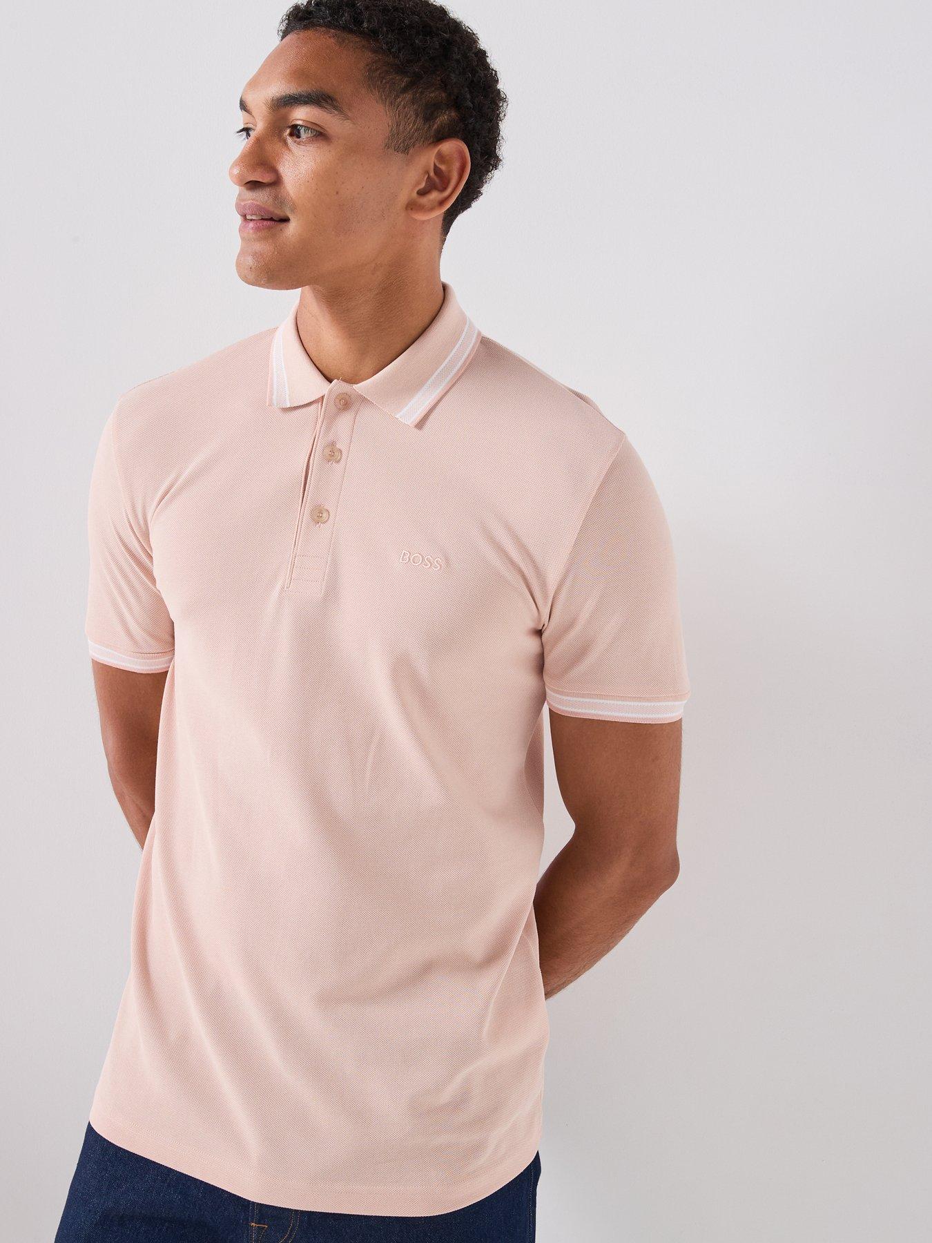 Image 5 of 6 of BOSS Paddy Regular Fit Tipping Polo Shirt - Orange