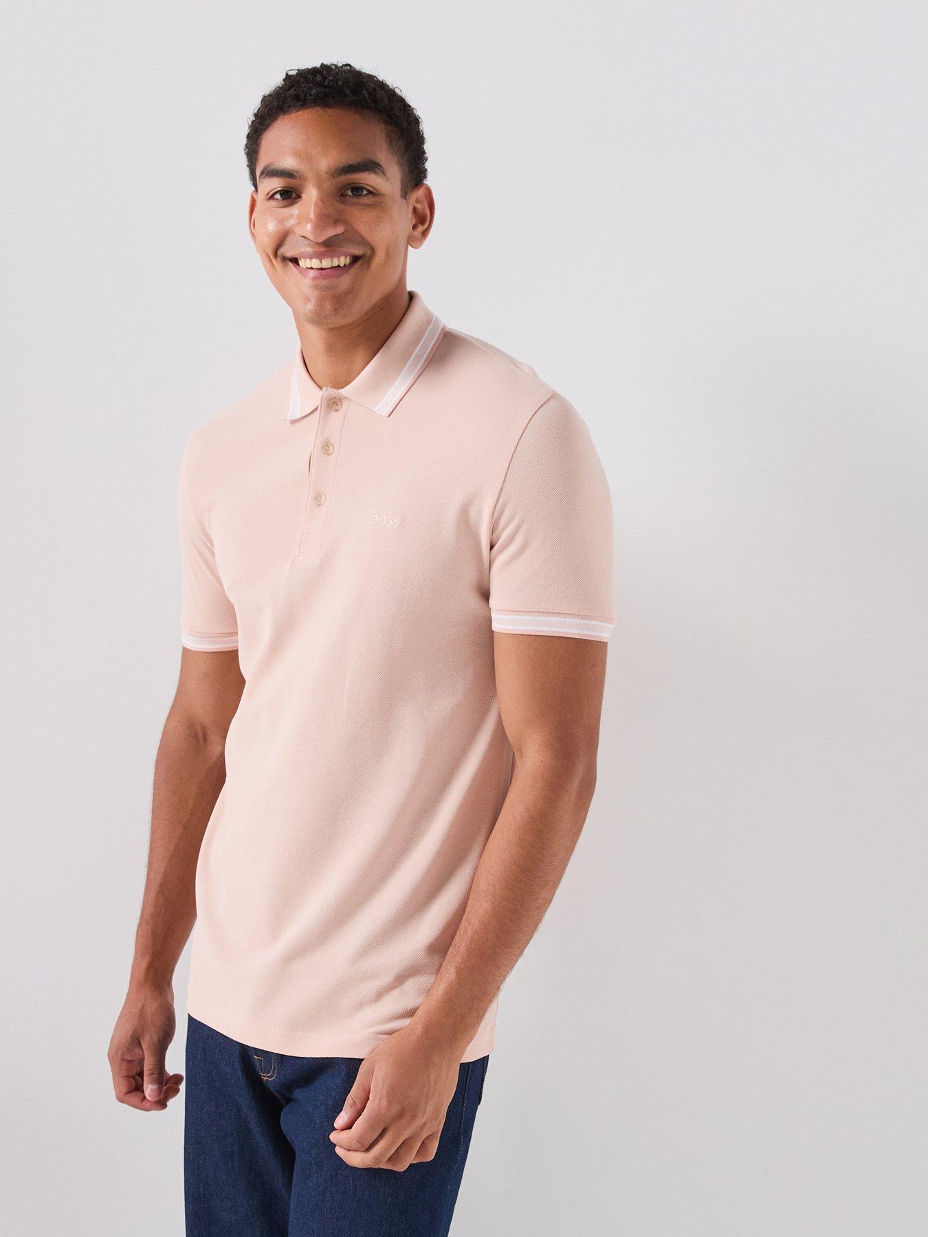 Image 6 of 6 of BOSS Paddy Regular Fit Tipping Polo Shirt - Orange
