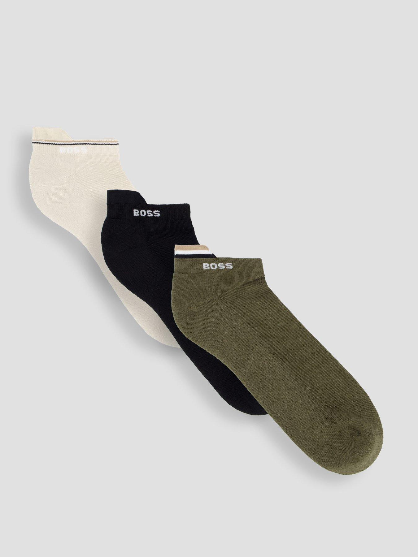 Image 1 of 3 of BOSS Bodywear 3 Pack Icon Trainer Socks - Assorted