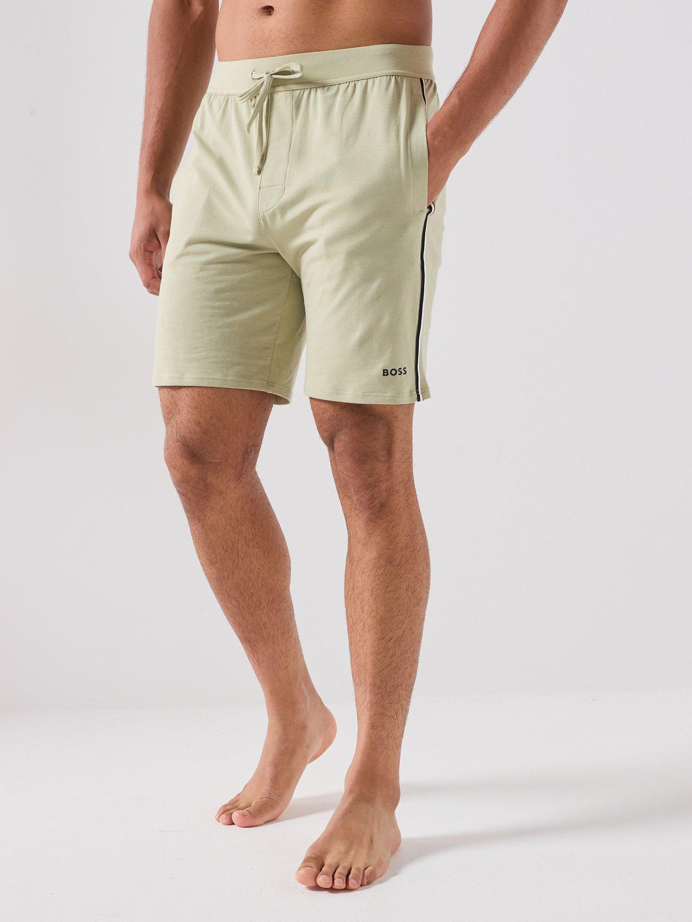 BOSS Bodywear Unique Global Stripe Taped Loungewear Shorts - Light Green