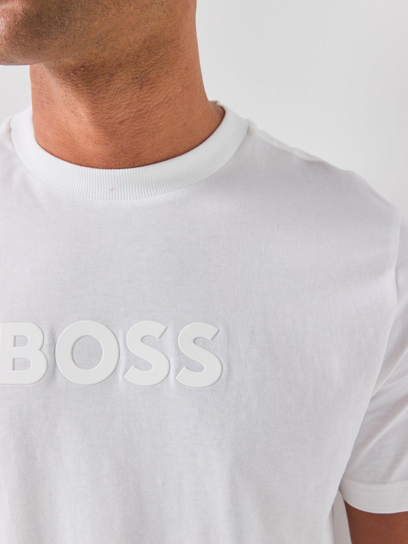 Image 5 of 5 of BOSS Tonal Logo T-Shirt - Off White