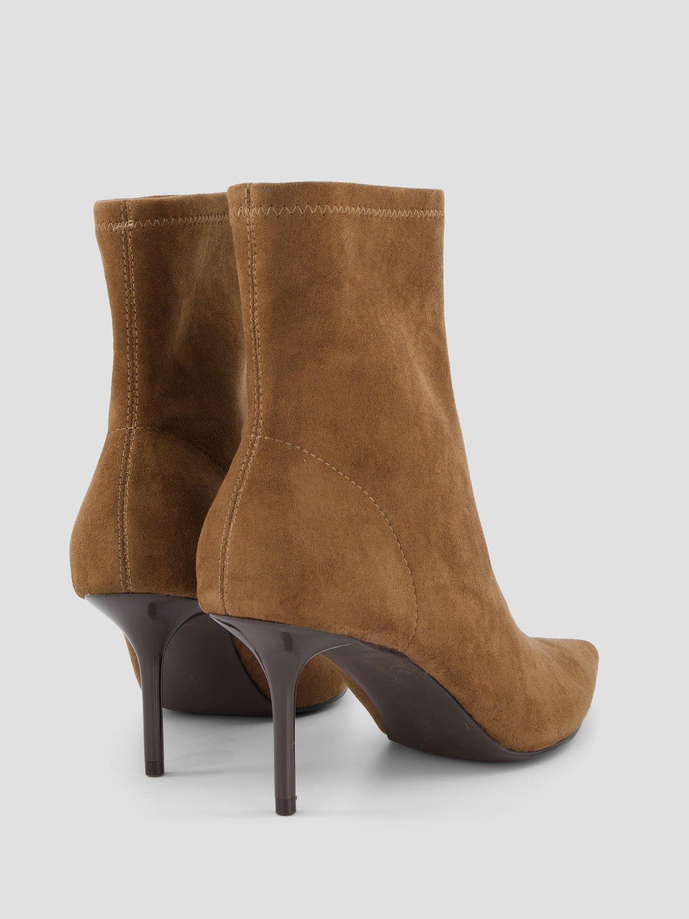 Image 6 of 7 of The Very Collection Real Suede Pointed Ankle Boot With Heel