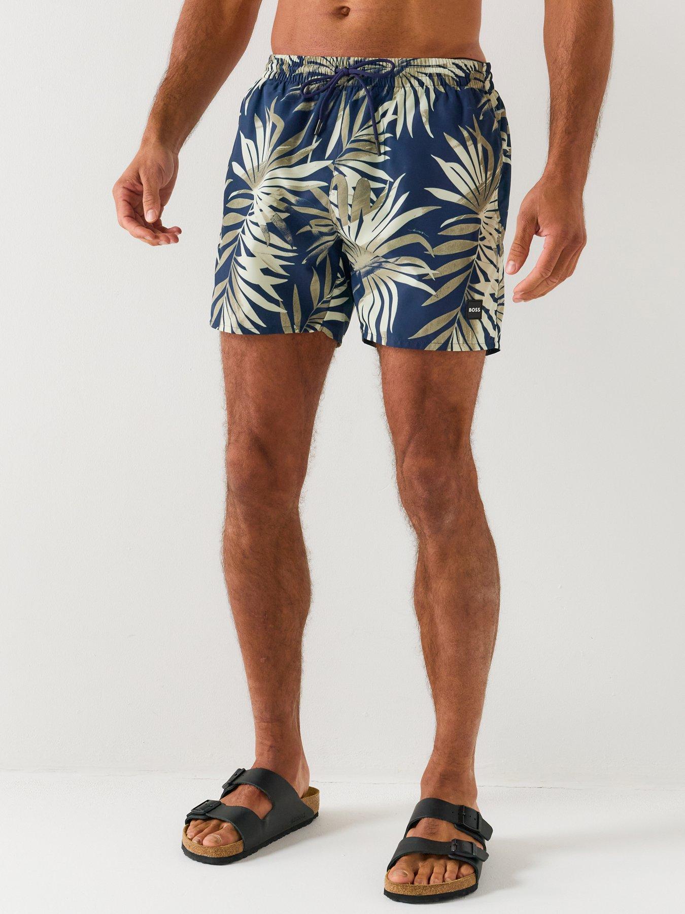 BOSS Boss Piranha Floral Printed Swim Shorts - Black