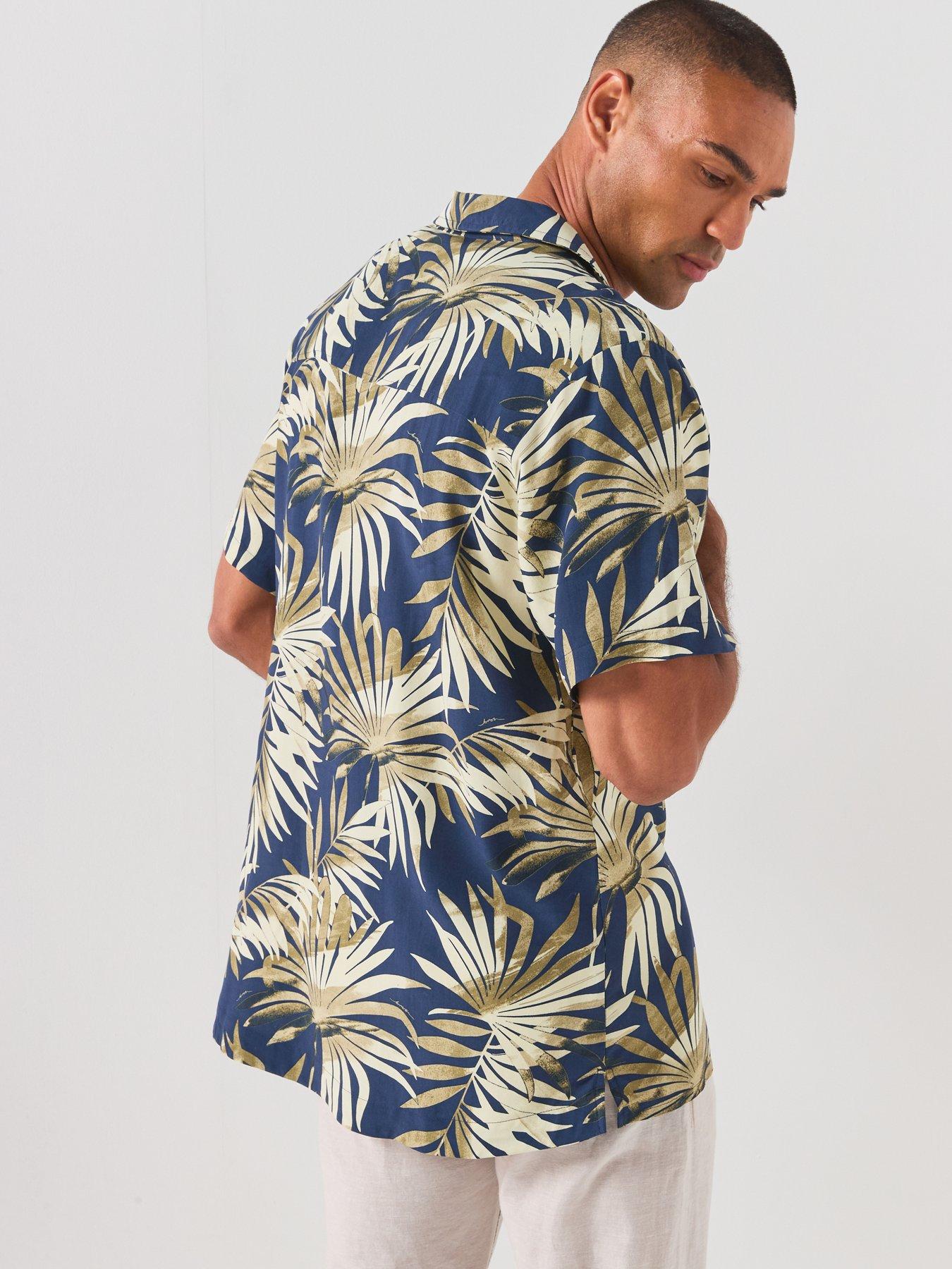 Image 2 of 6 of BOSS Regular-Fit Shirt With All Over Print - Khaki