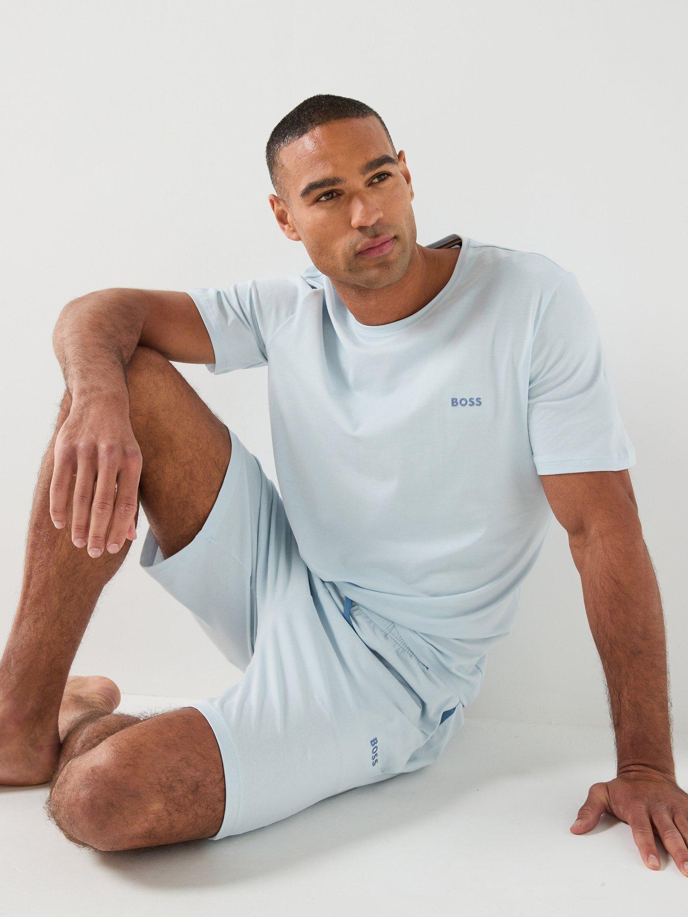 BOSS Mix  &  Match Regular Fit Loungewear T-Shirt - Light Blue