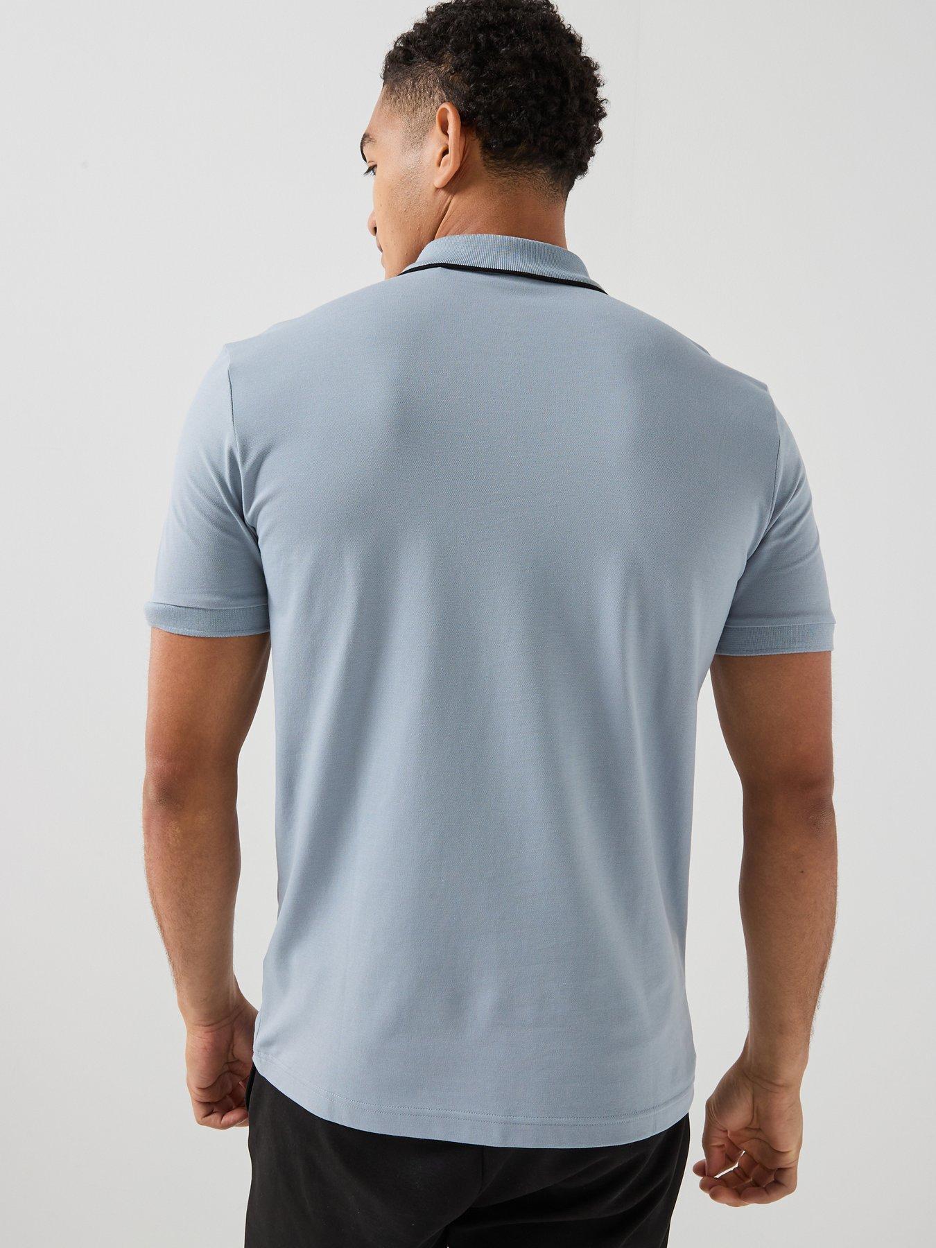 Image 2 of 5 of BOSS Philix 1/4 Zip Polo Shirt - Grey
