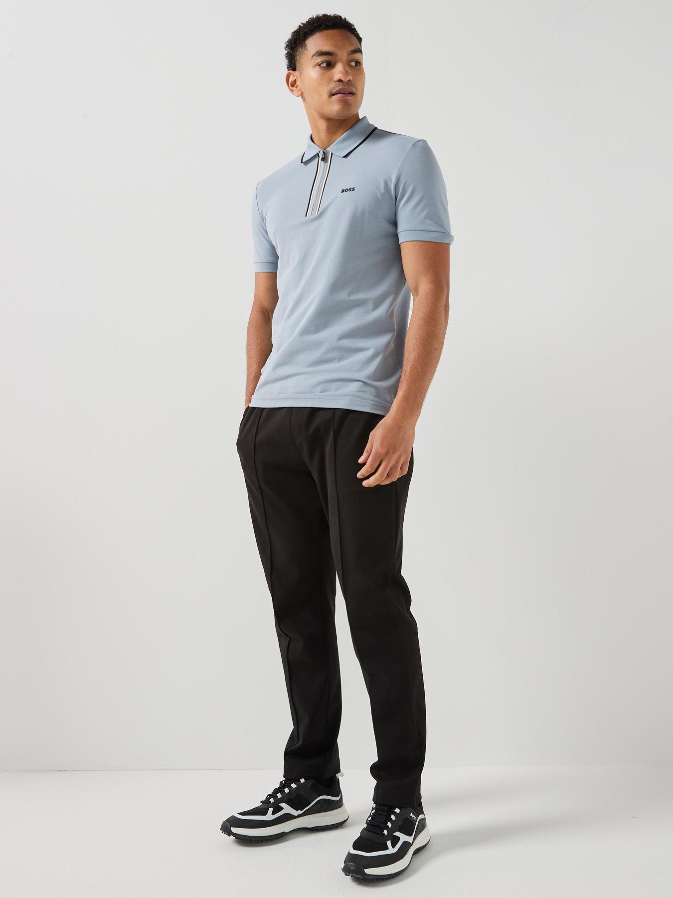 Image 3 of 5 of BOSS Philix 1/4 Zip Polo Shirt - Grey