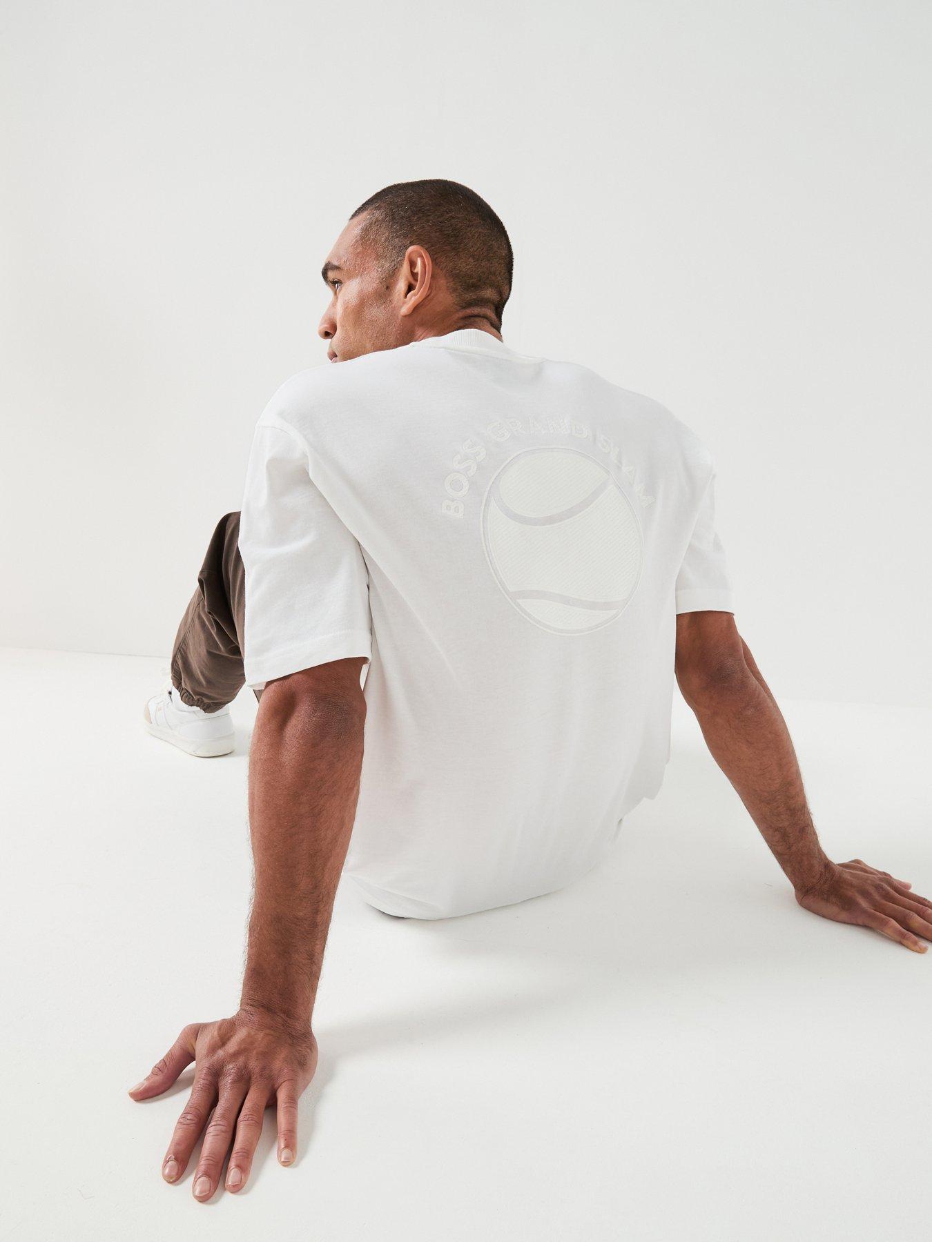 BOSS High Neck Relaxed Fit T-Shirt - White