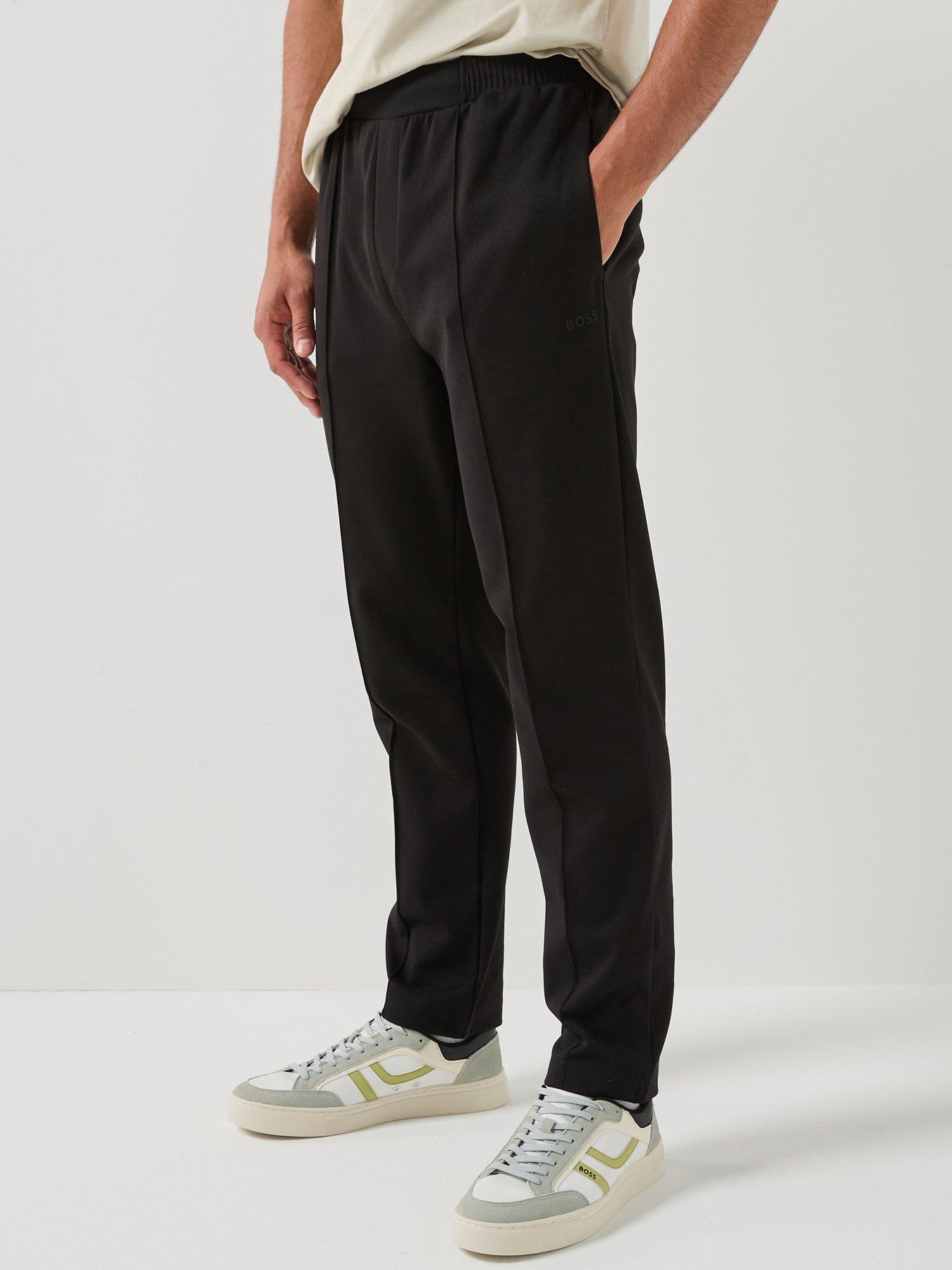 BOSS Tapered Pleated Joggers - Black