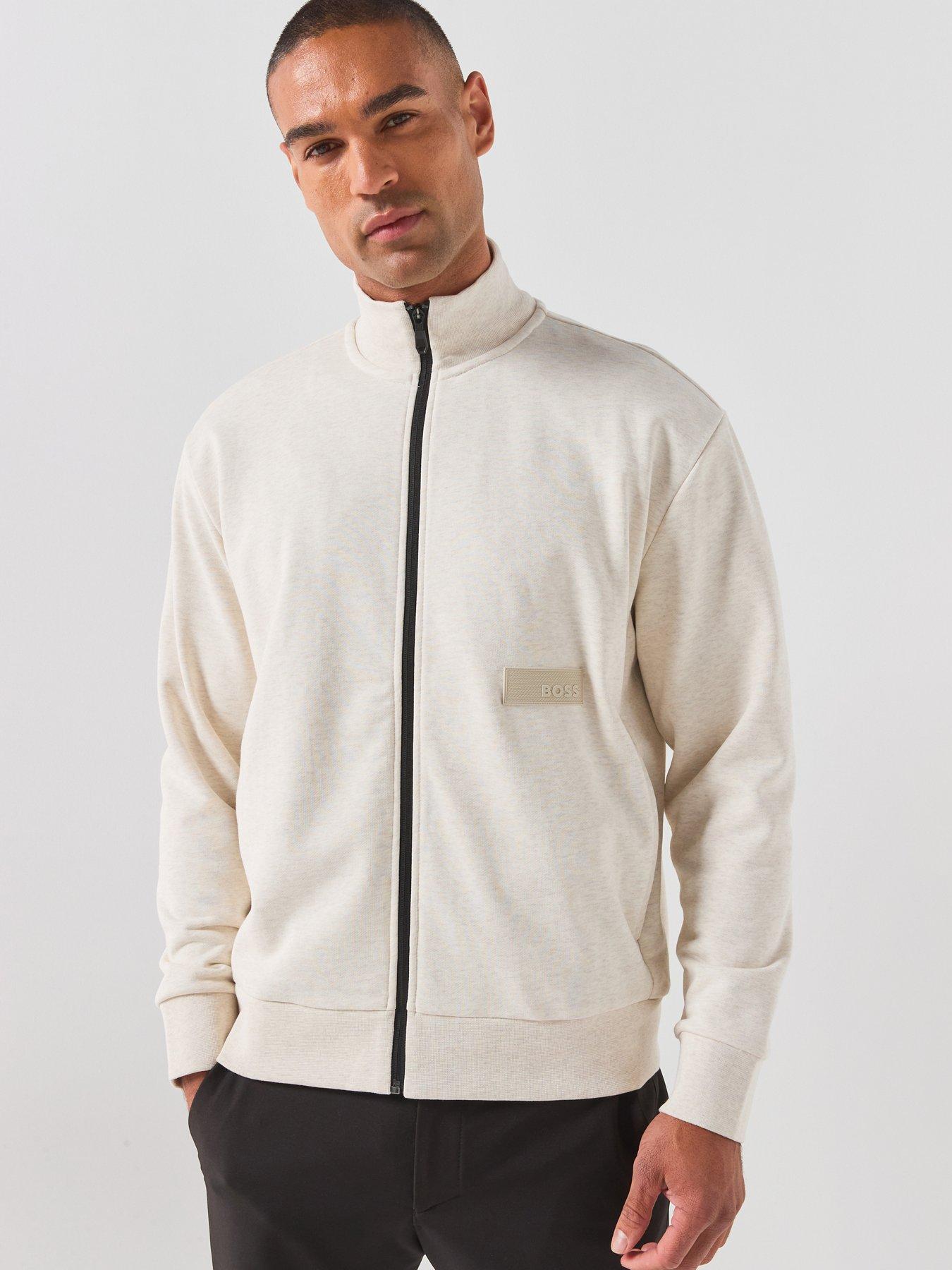 BOSS Relaxed-Fit Sweatshirt In Premium French Terry - Natural