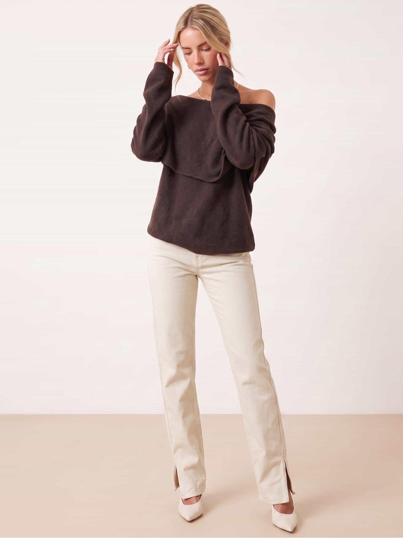 Image 6 of 6 of Style Cheat Bardot Pleat Side Jumper