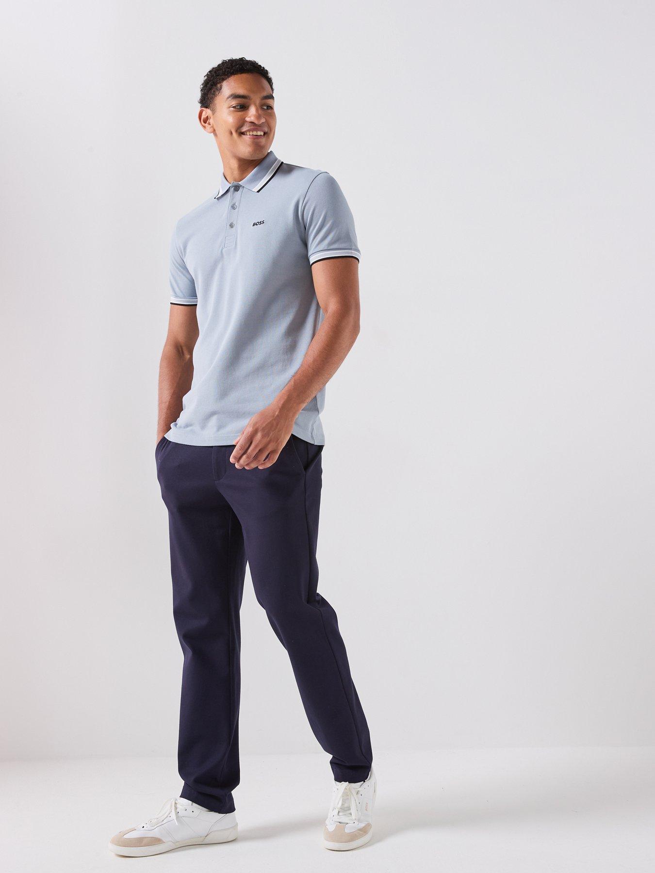 Image 3 of 6 of BOSS Paddy Regular Fit Tipping Polo Shirt - Dark Grey