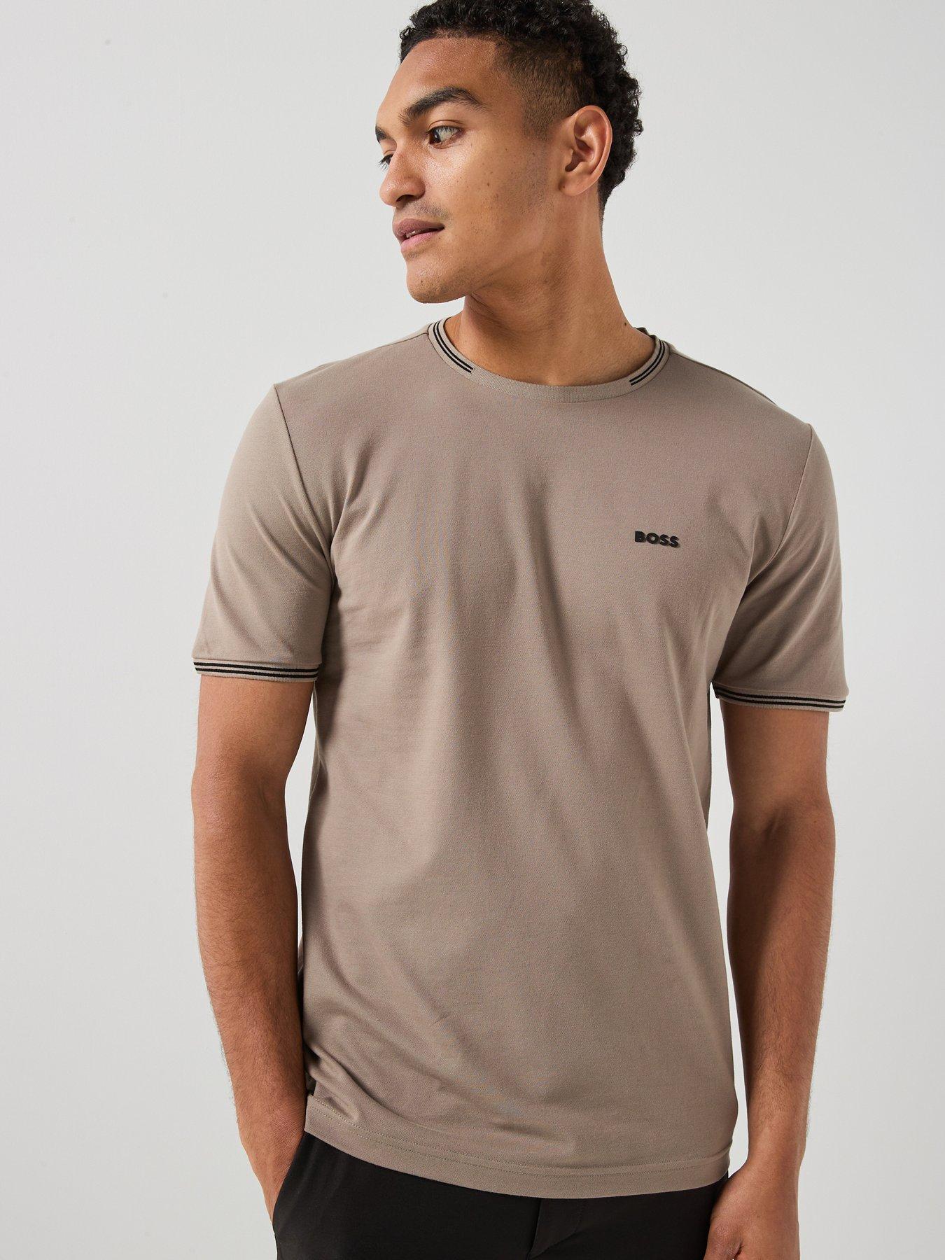 BOSS Taul Regular Fit Stretch Pique T-Shirt - Light Green