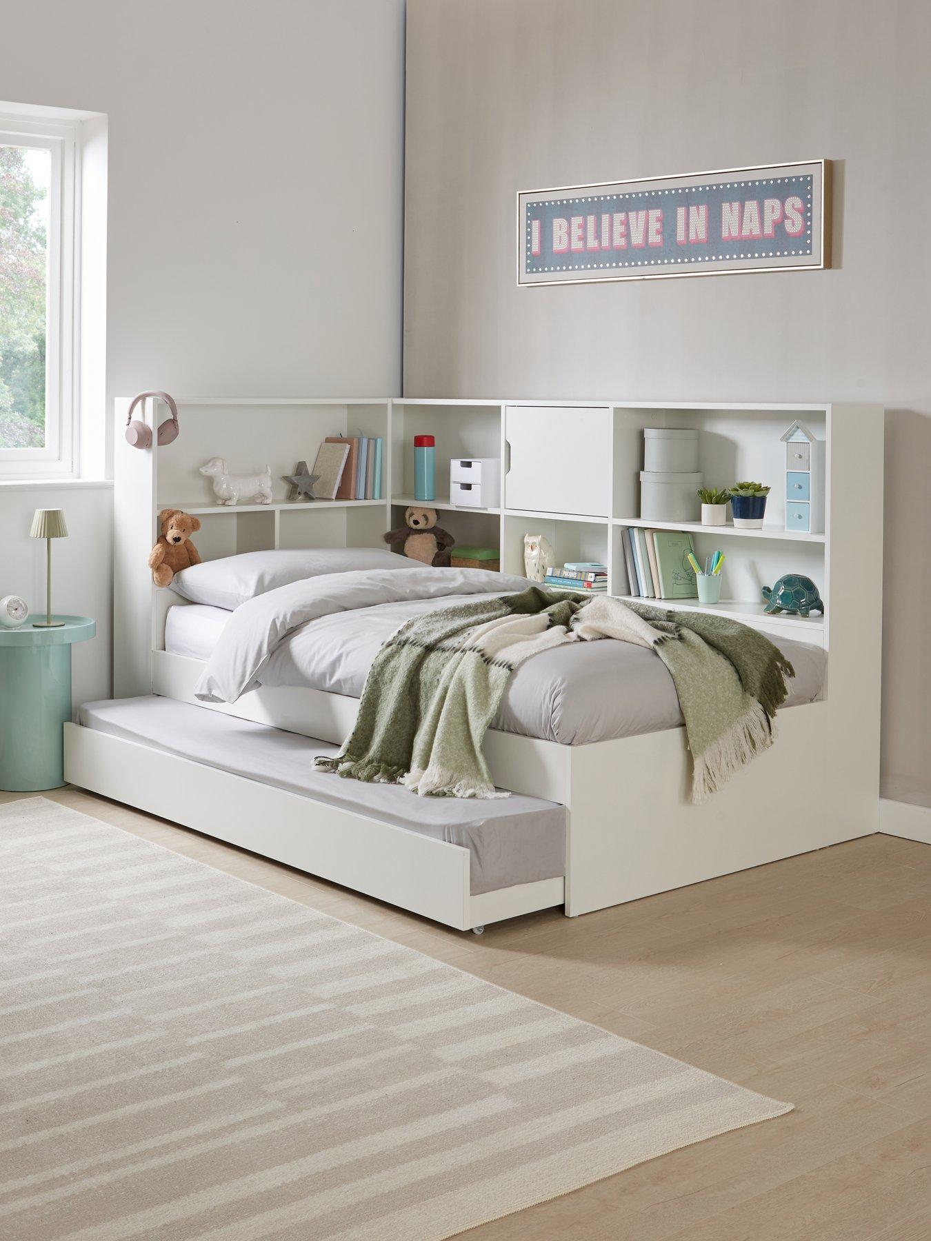 Image 1 of 7 of The Very Collection Walter Reversible Storage Bed with Trundle and Mattress Options (Buy &amp; SAVE!) - White -&nbsp;FSC&reg; Certified