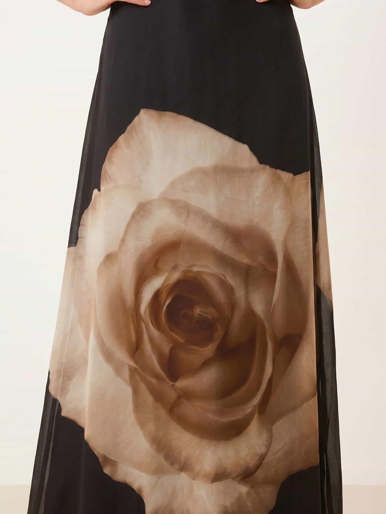 Image 3 of 4 of Style Cheat Placement Scarf Print Dress - Black