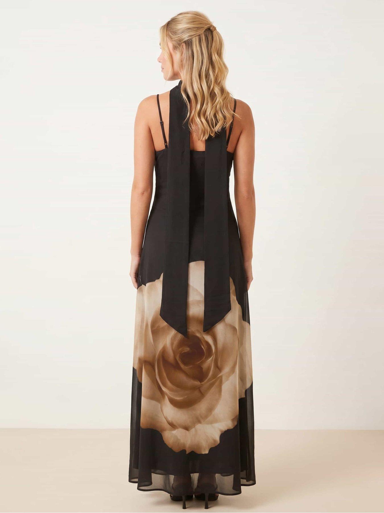 Image 4 of 4 of Style Cheat Placement Scarf Print Dress - Black