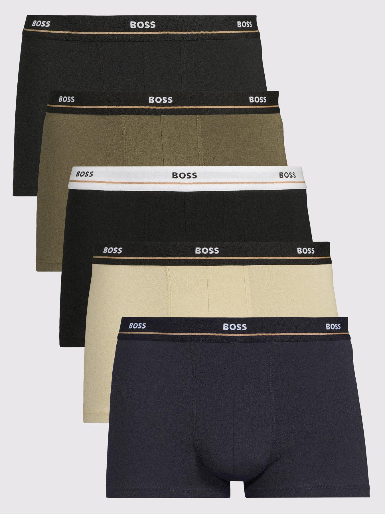 Image 1 of 3 of BOSS 5 Pack Essential Waistband Trunks - Assorted