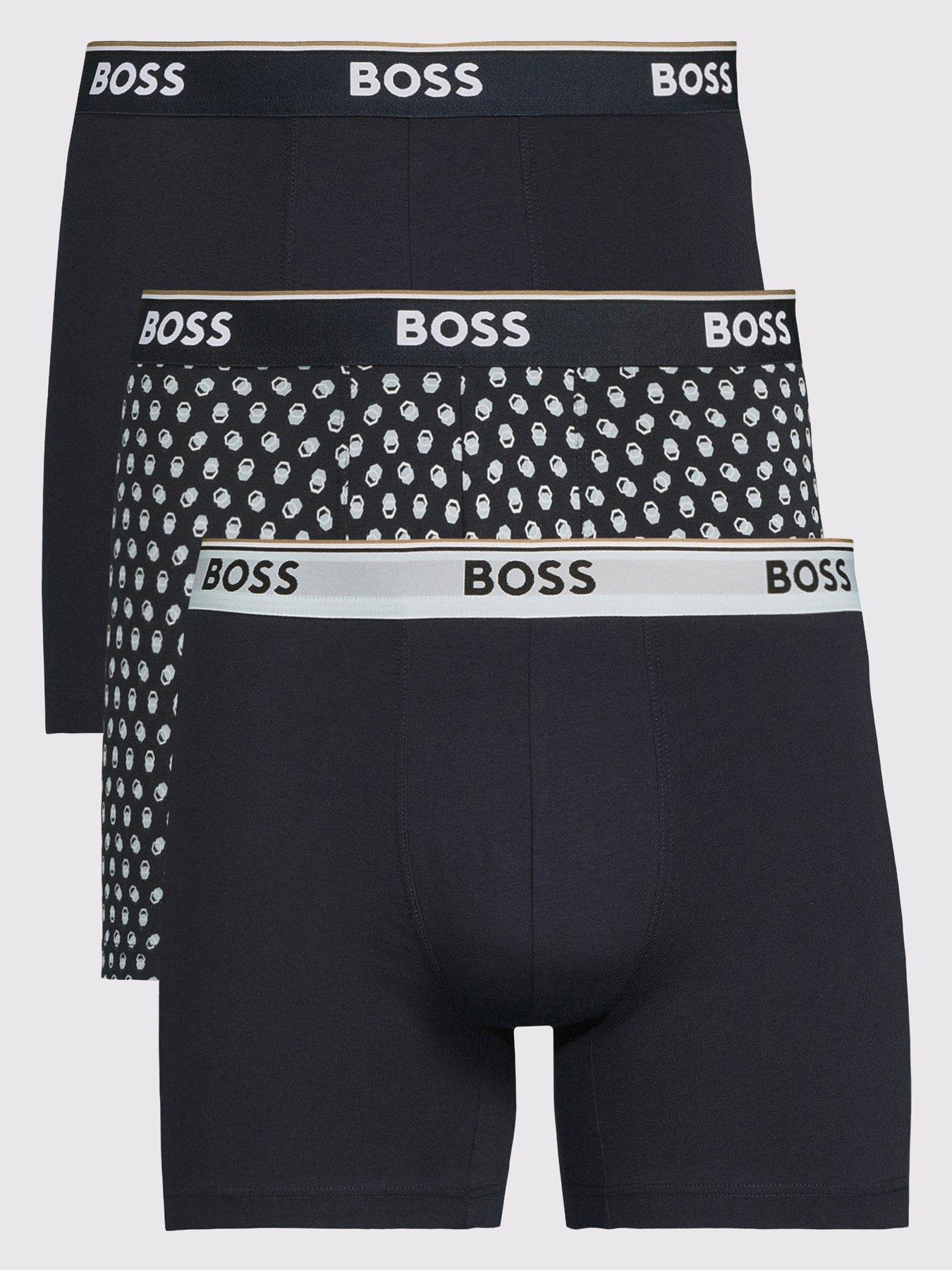 BOSS 3 Pack Power Design Boxer Briefs - Blue