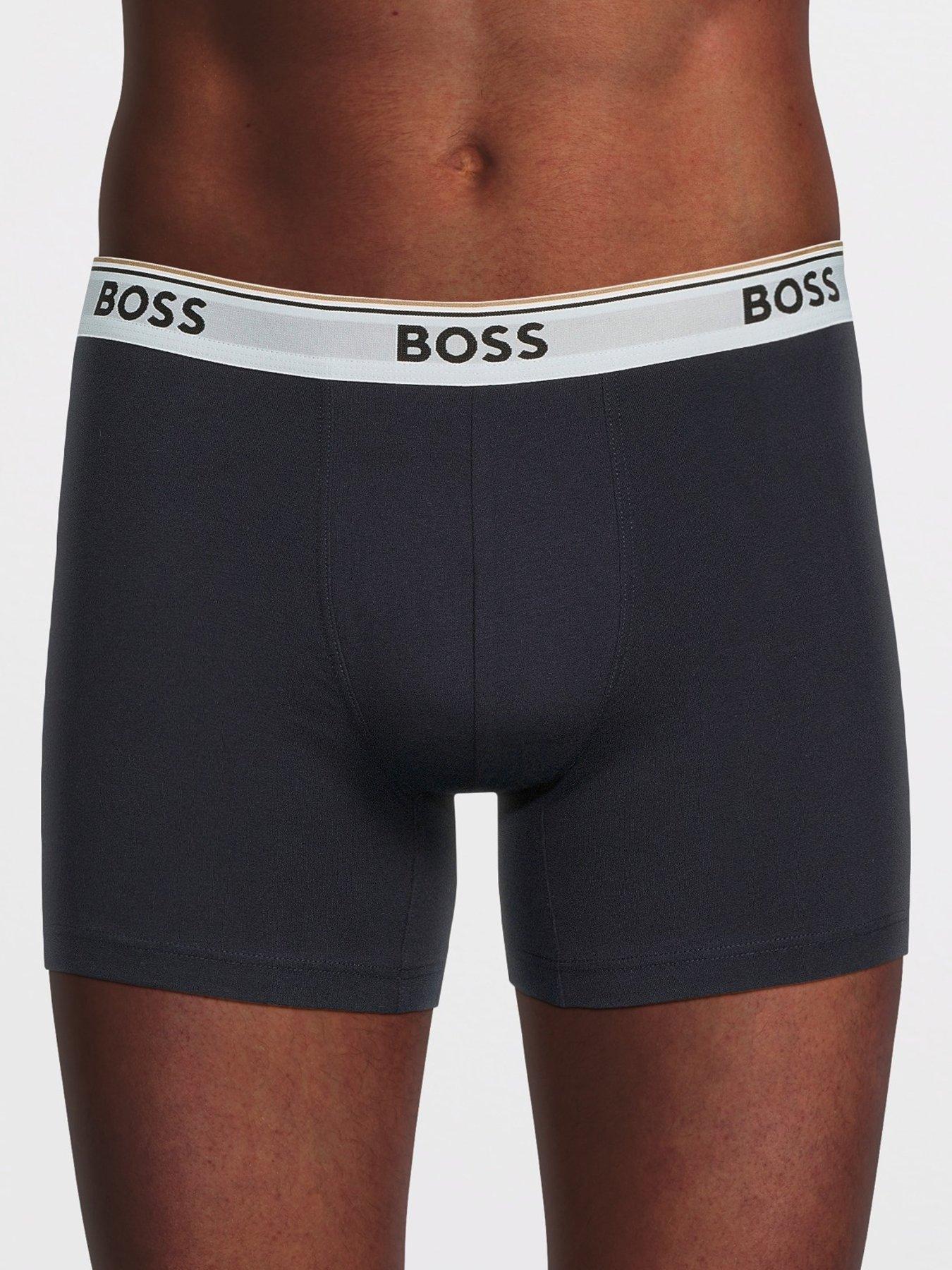 Image 2 of 3 of BOSS 3 Pack Power Design Boxer Briefs - Blue