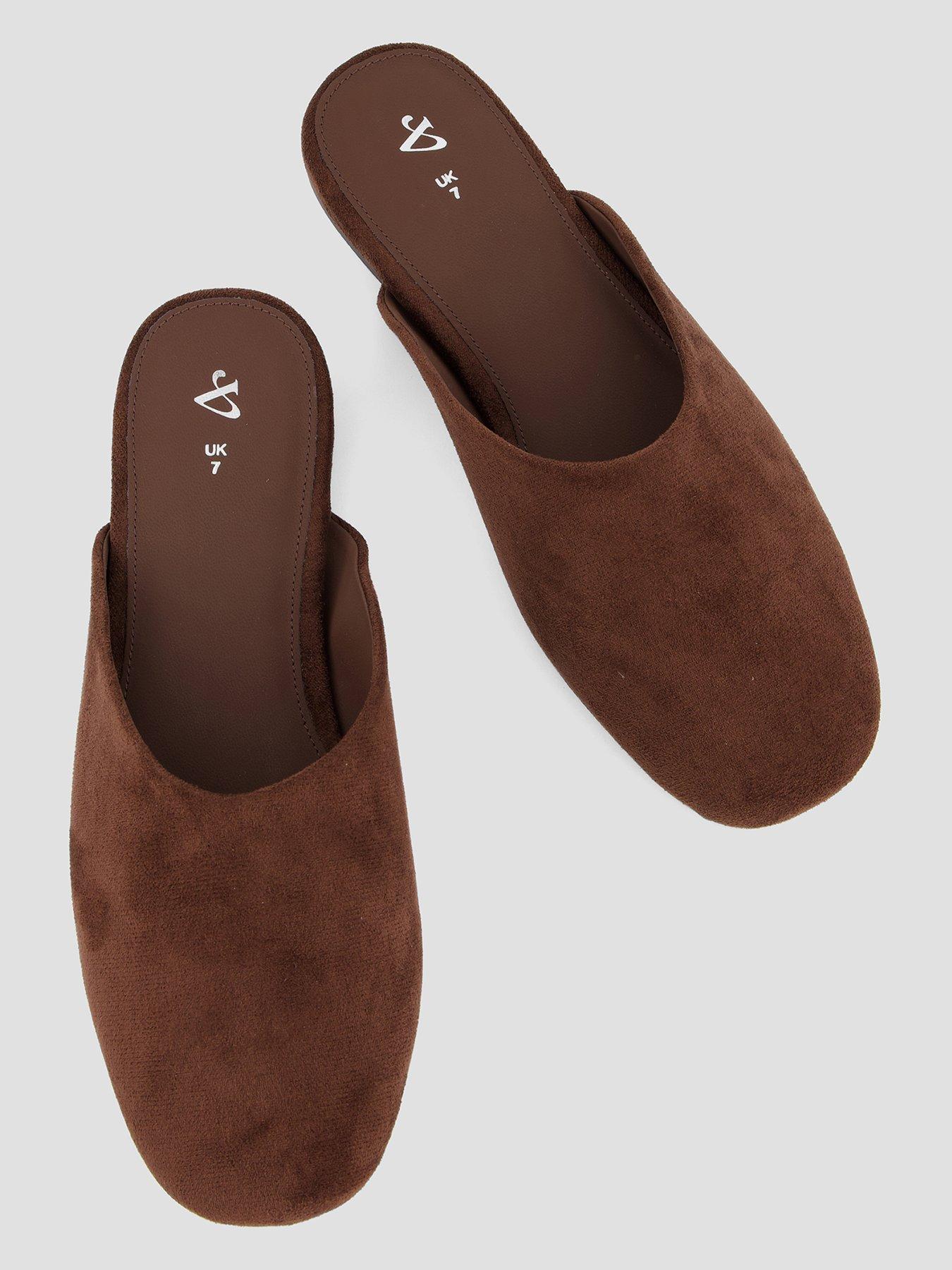 Image 3 of 7 of The Very Collection Womens Wide Fit Mules - Brown