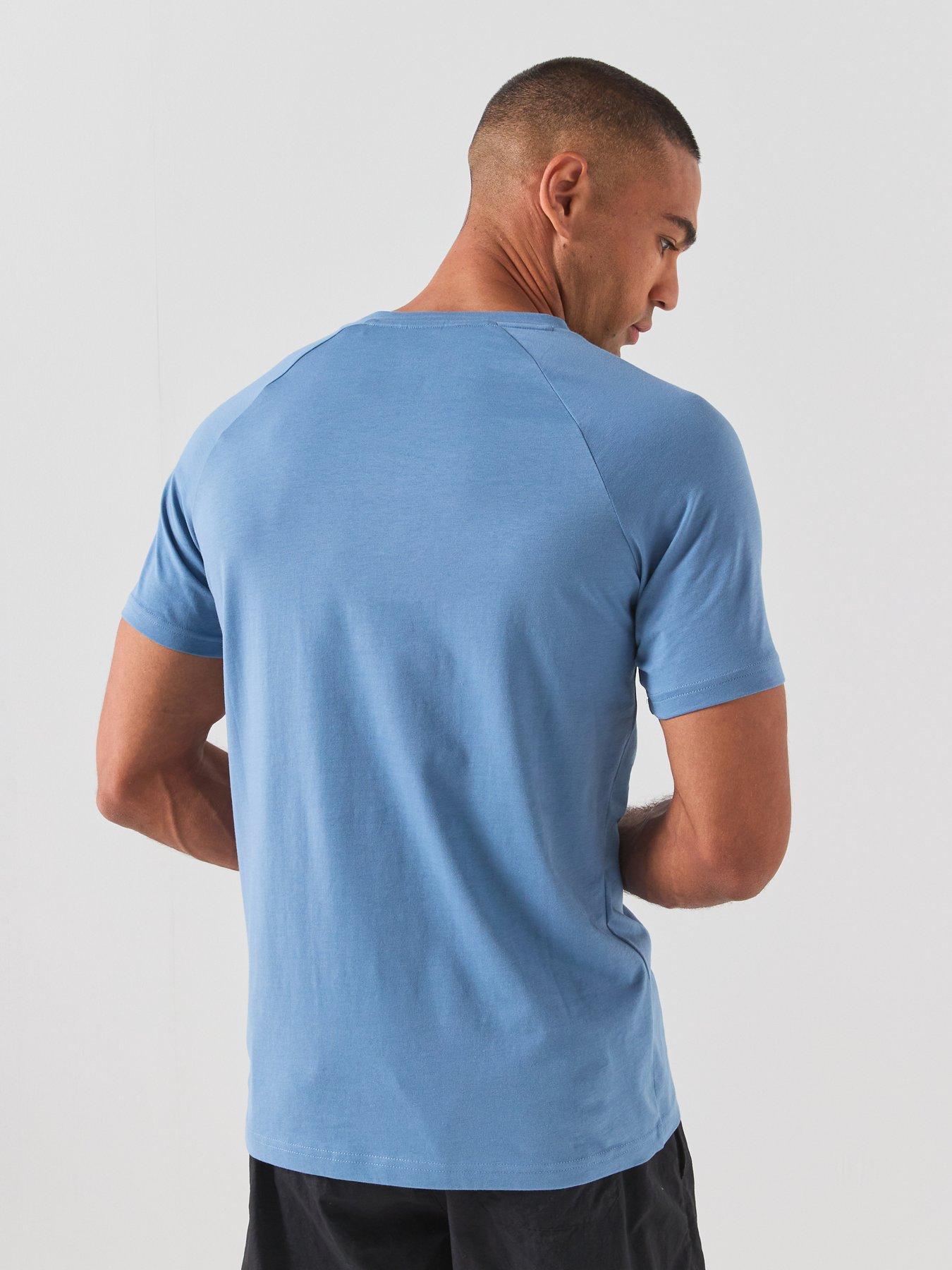 Image 2 of 5 of BOSS Bodywear Rn Slim Fit Stripe T-Shirt - Light Blue