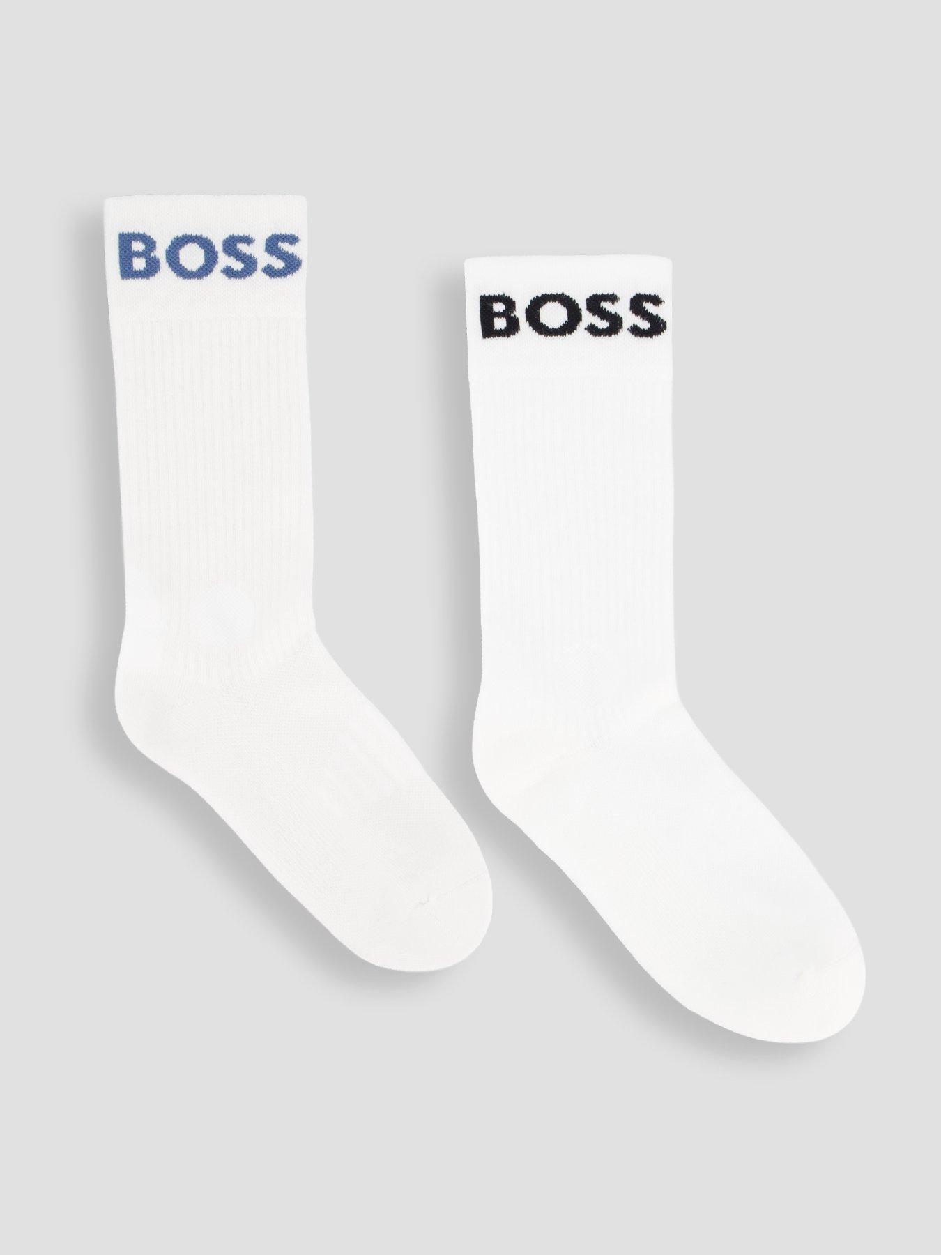 BOSS 2 Pack Sports Crew Socks - White