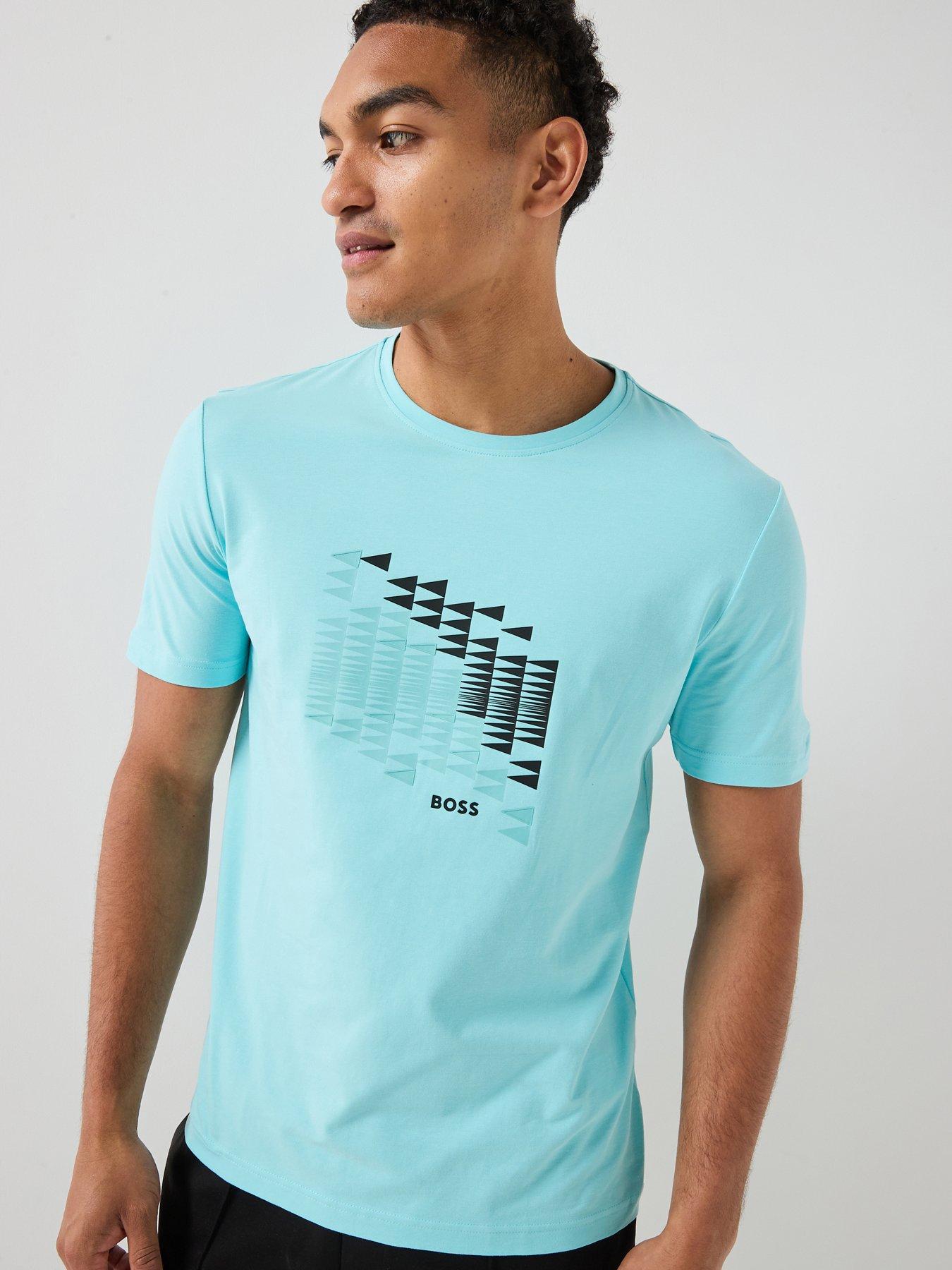 BOSS Regular Graphic Tops - Blue