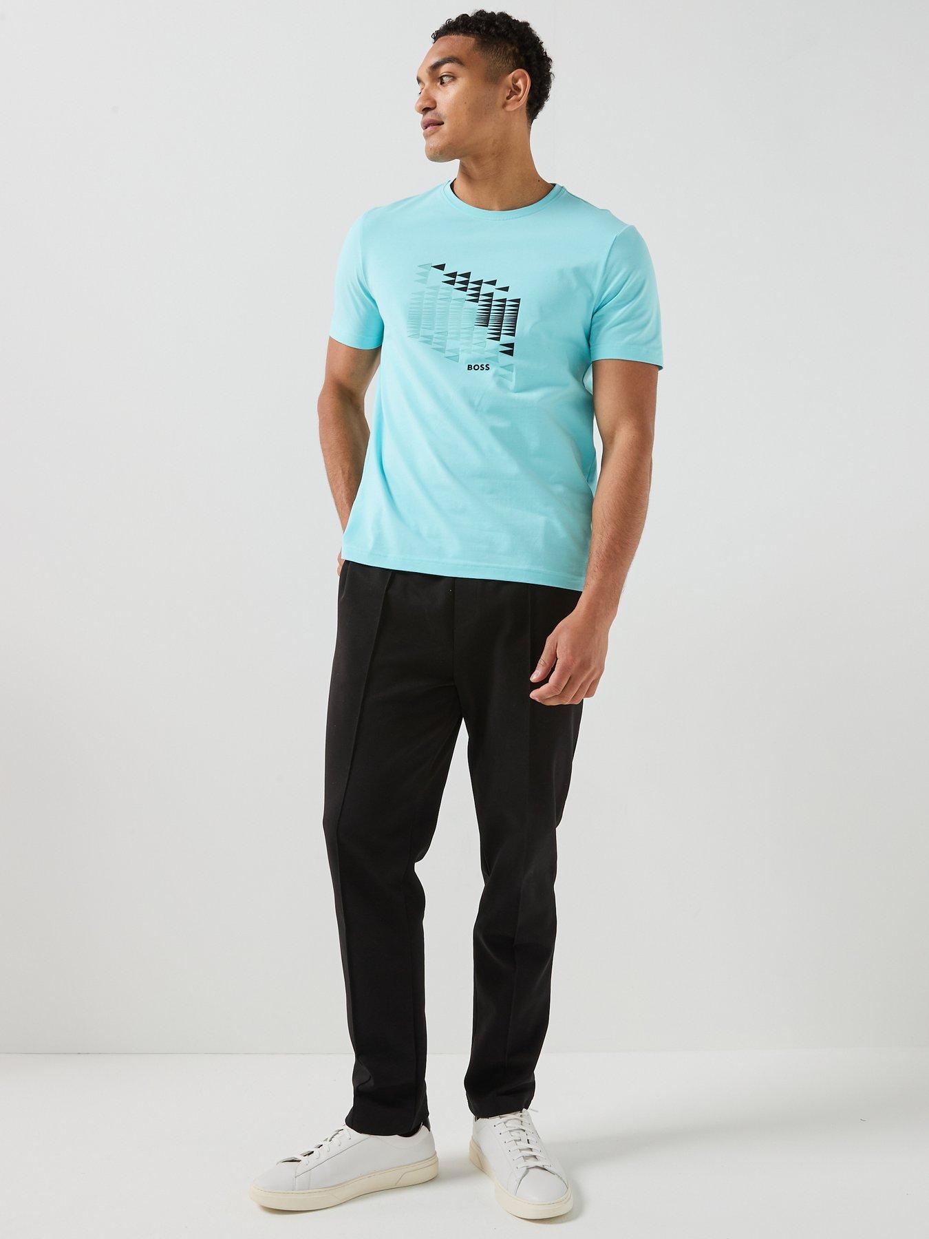 Image 3 of 4 of BOSS Regular Graphic Tops - Blue